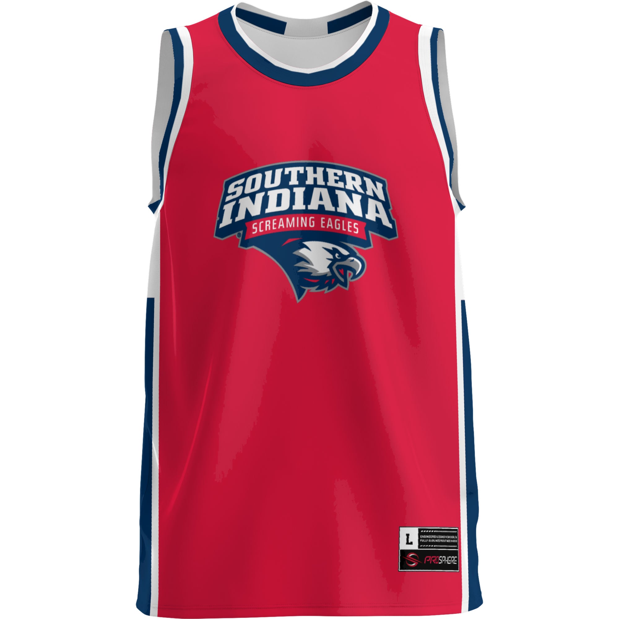 Southern Indiana Screaming Eagles Lightweight Basketball Jersey Red - front view