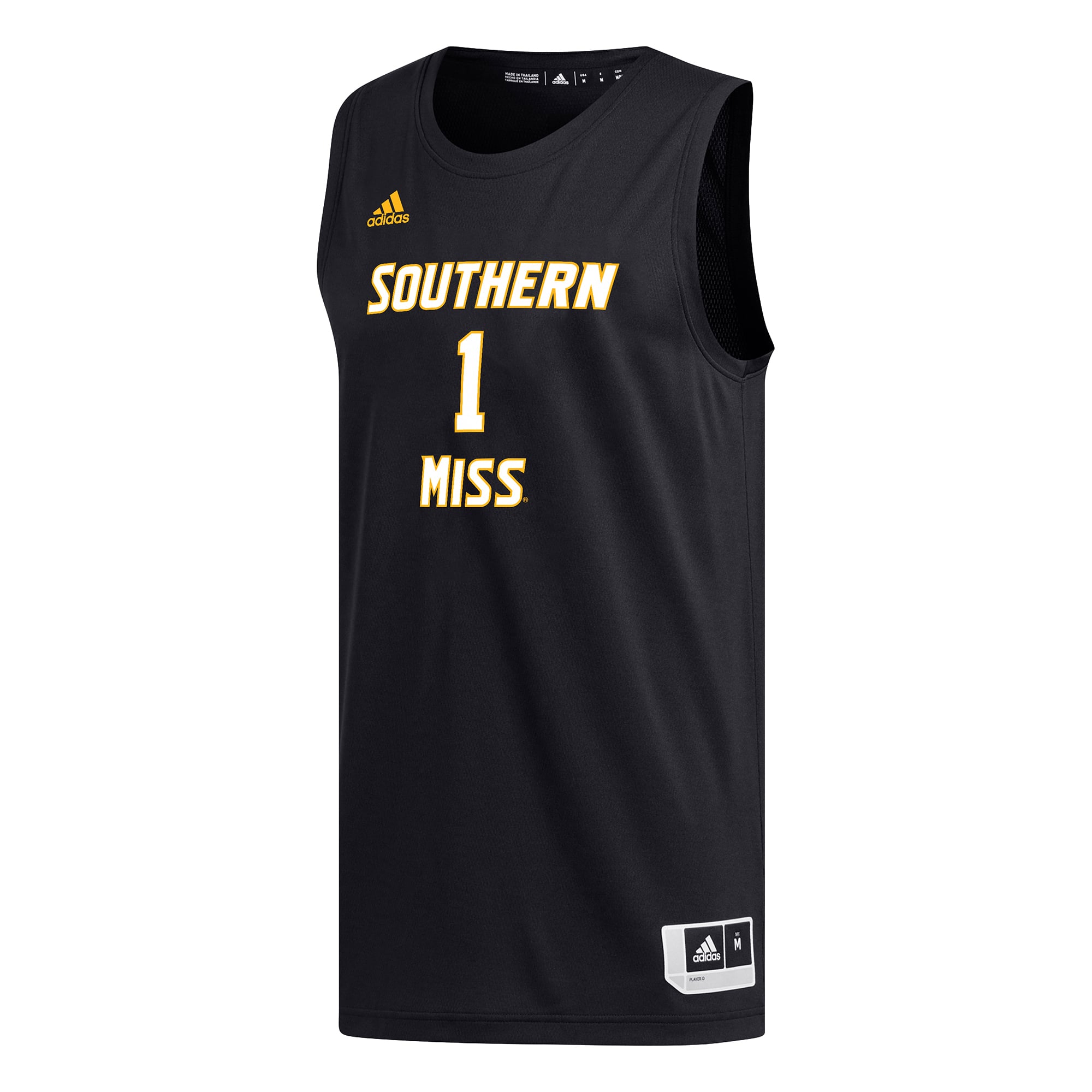 #1 Southern Miss Golden Eagles Basketball Jersey Black - front view