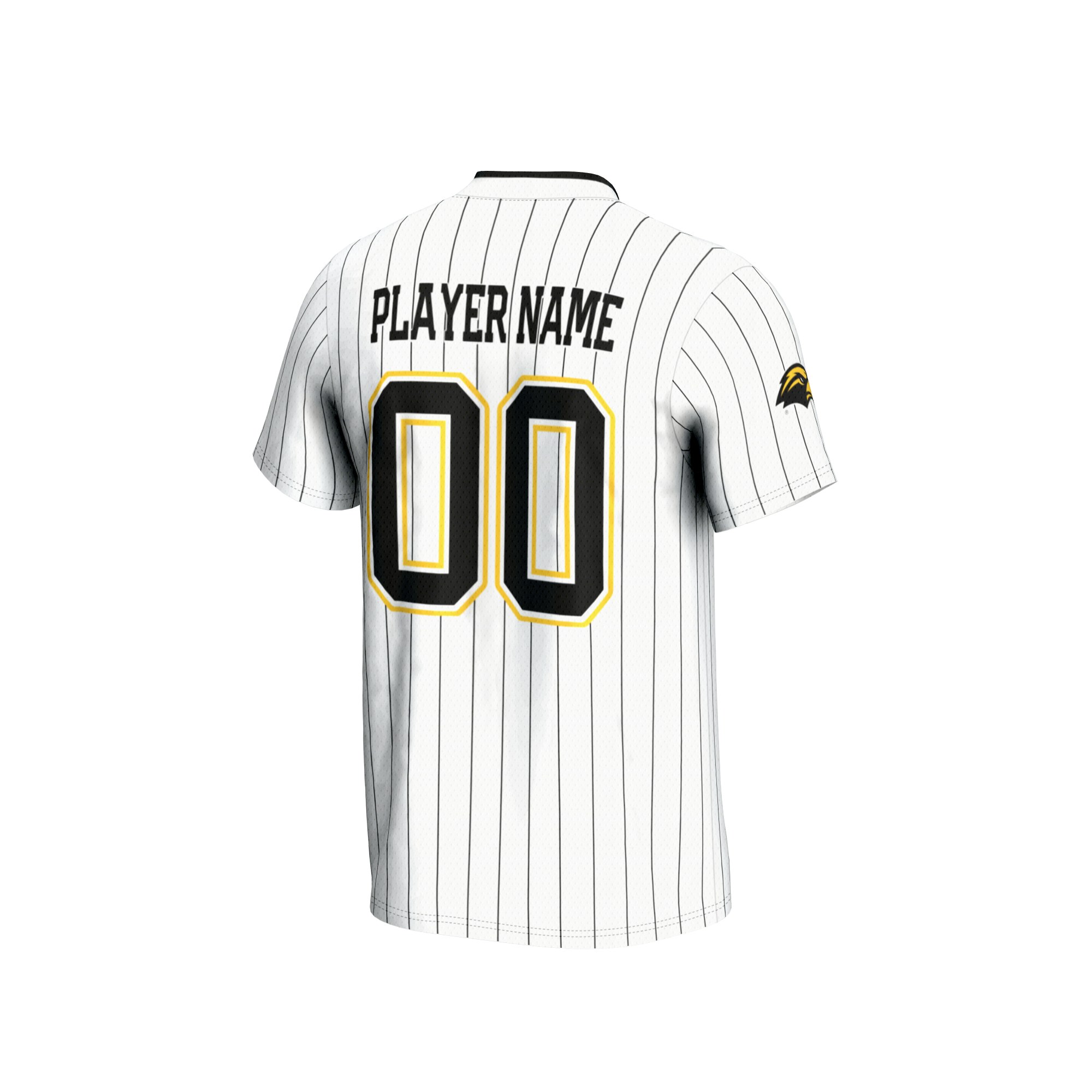 Southern Miss Golden Eagles Unisex Lightweight Softball Jersey White - back view