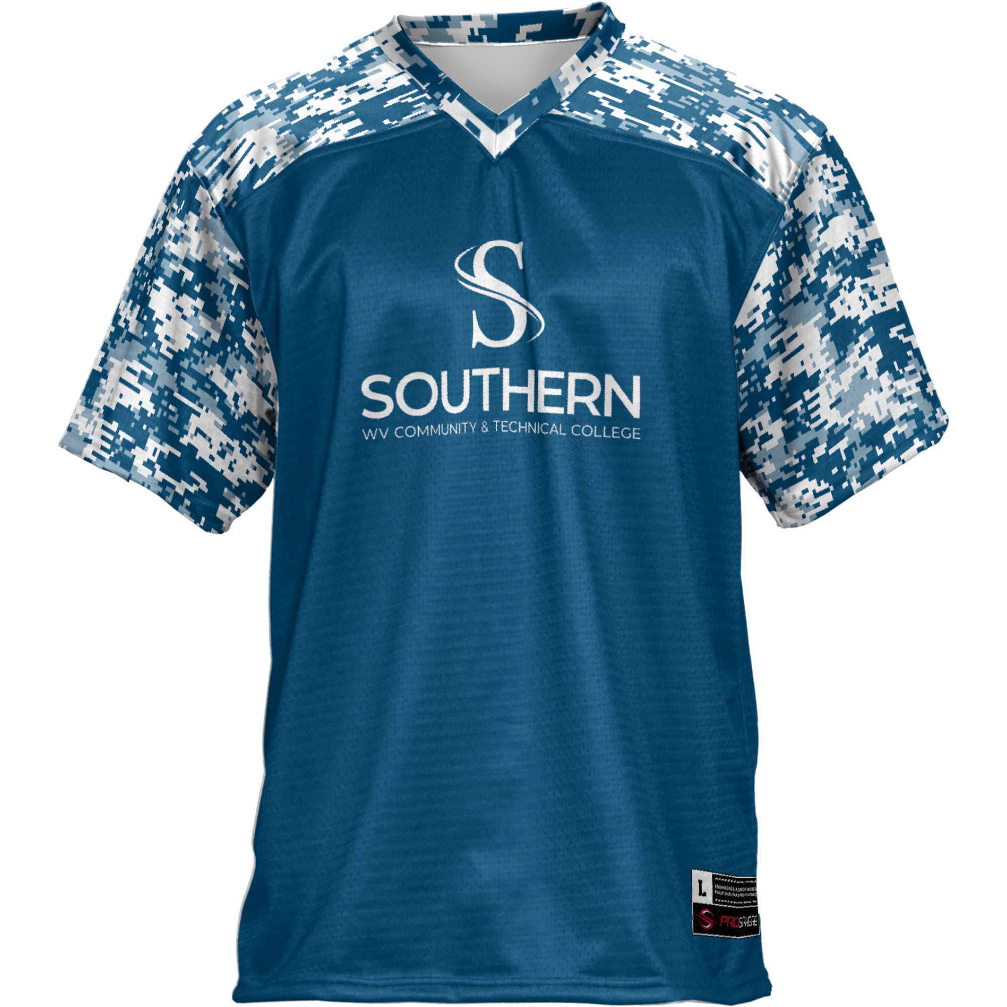 Southern West Virginia Community and Technical College Football Jersey Blue - front view