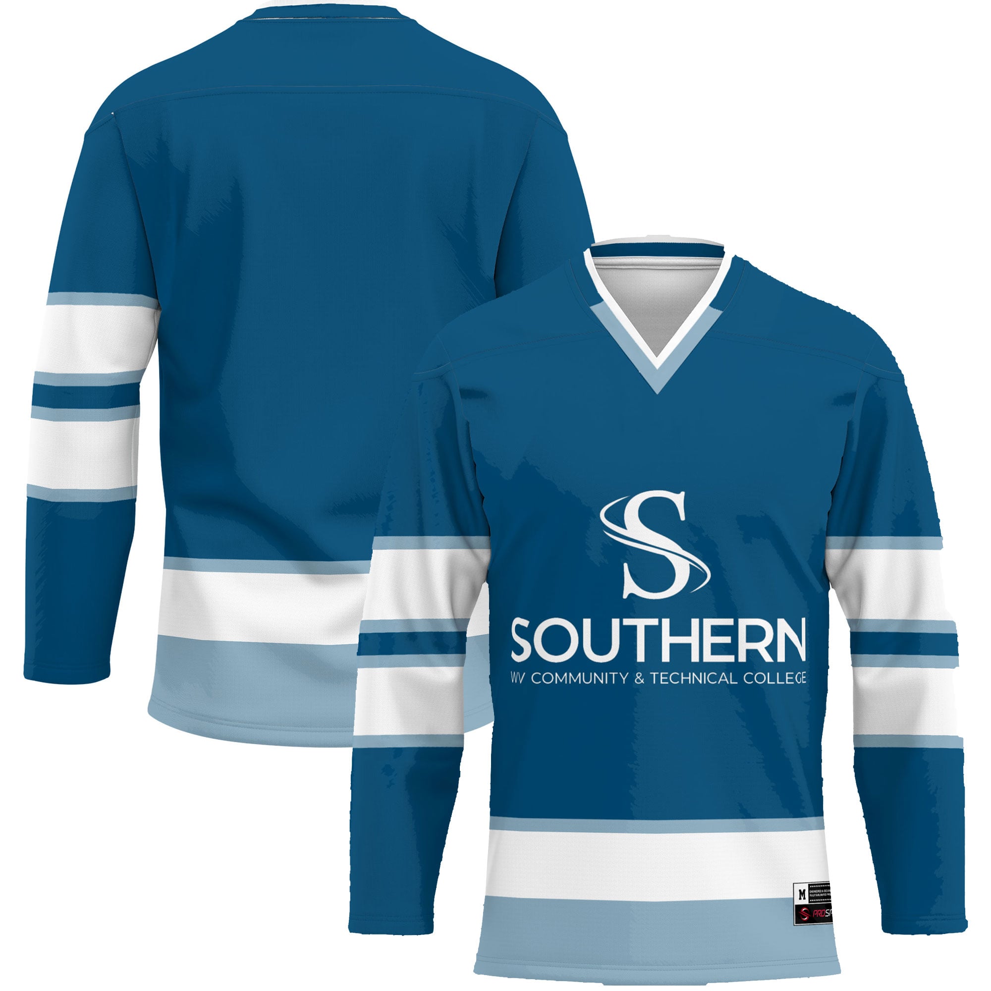 Southern West Virginia Community and Technical College Youth Hockey Jersey - front and back view