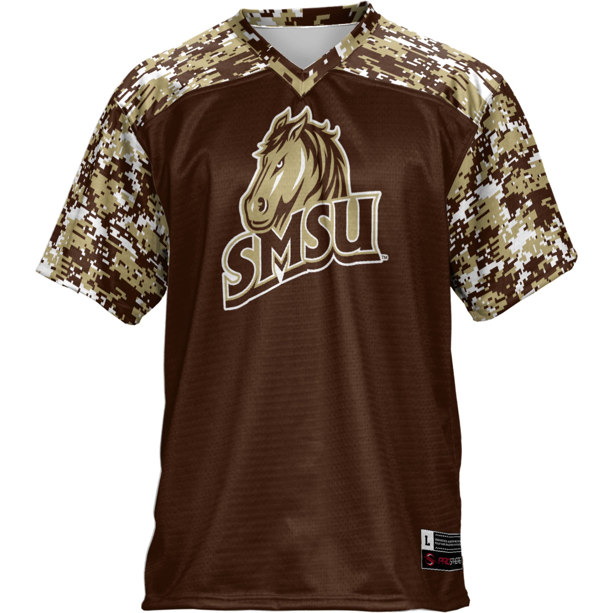 Southwest Minnesota State Mustangs Football Jersey Blue - front view