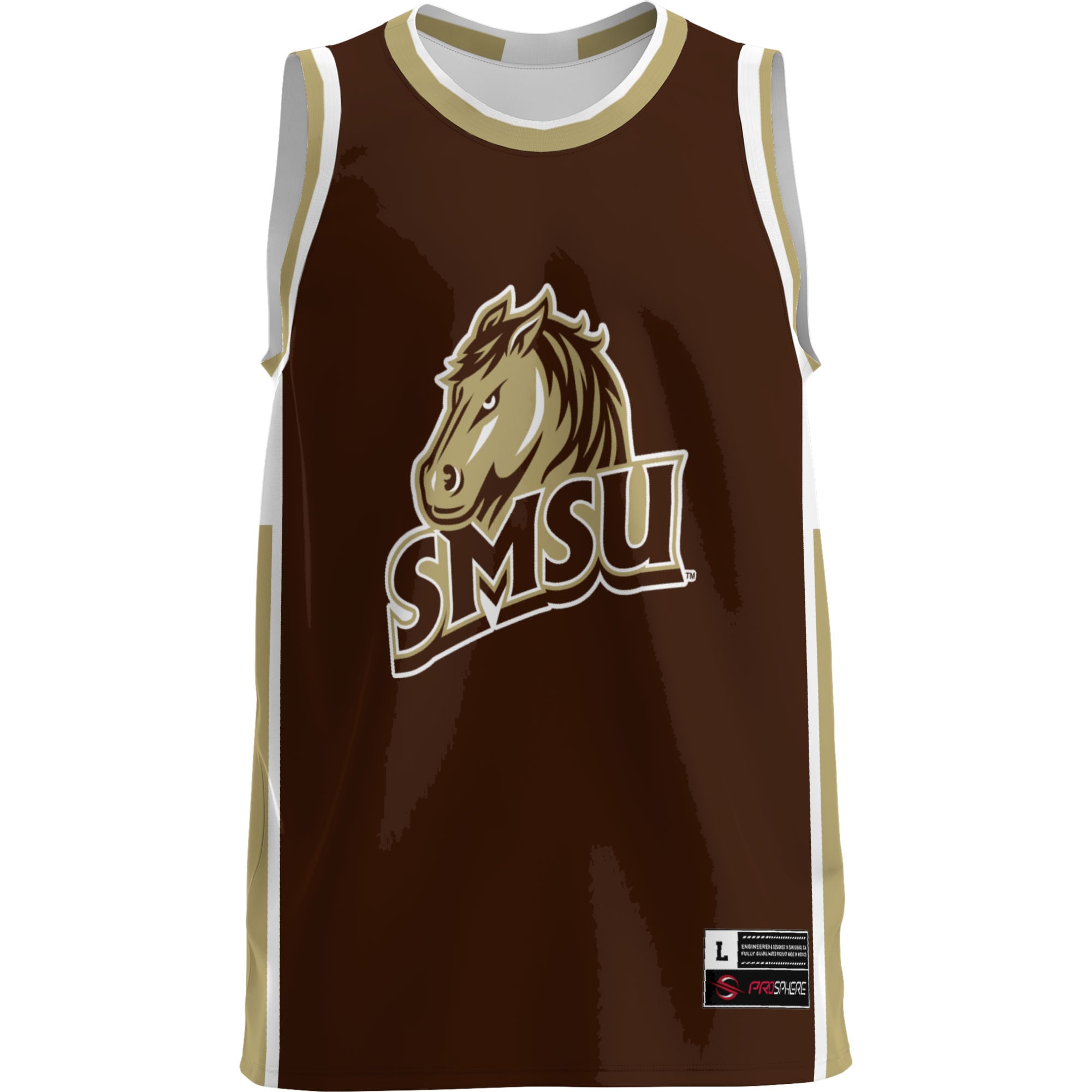 Southwest Minnesota State Mustangs Lightweight Basketball Jersey Blue - front view
