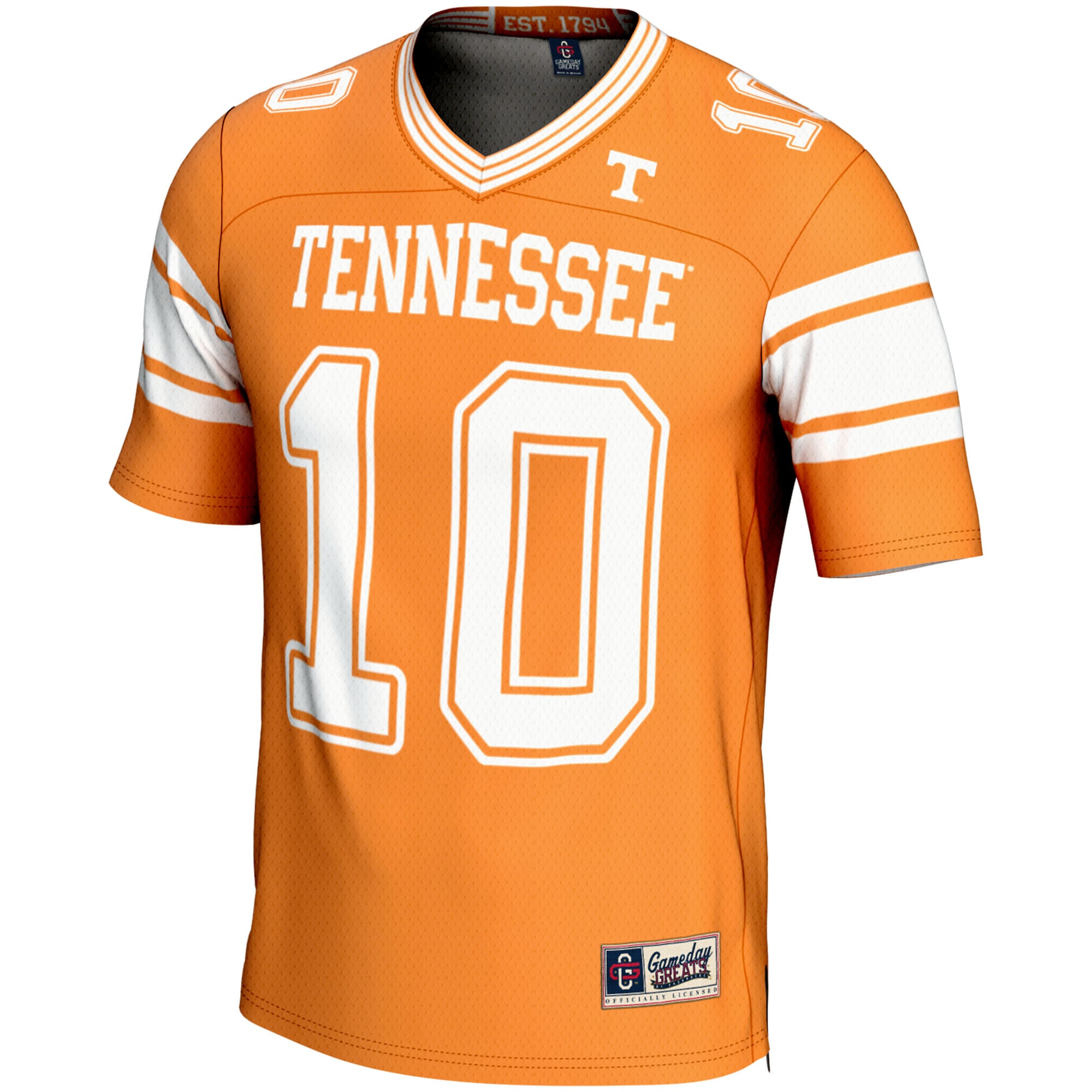 Squirrel White Tennessee Volunteers Player Football Jersey Tennessee Orange - front view