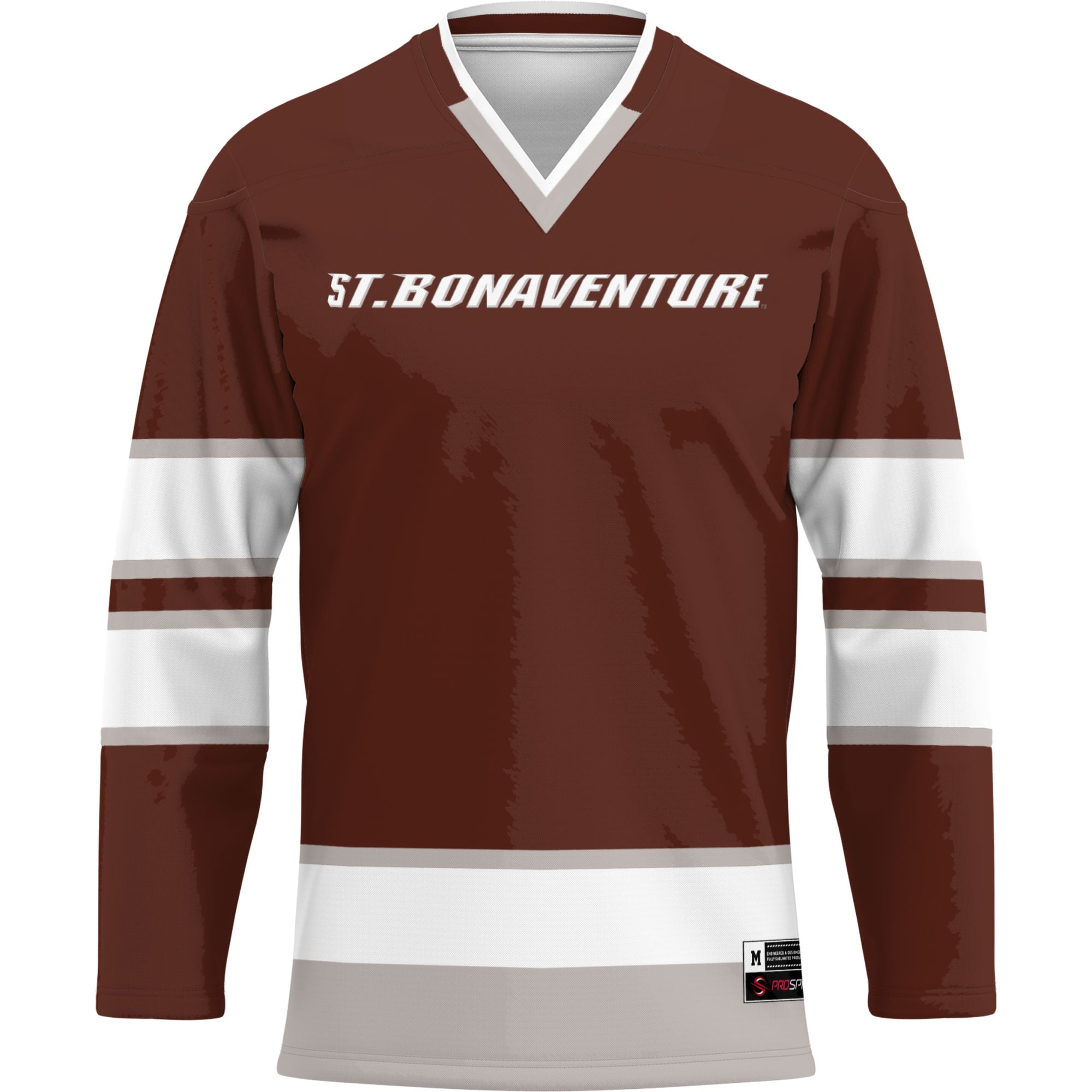 St. Bonaventure Bonnies Hockey Jersey Brown - front view