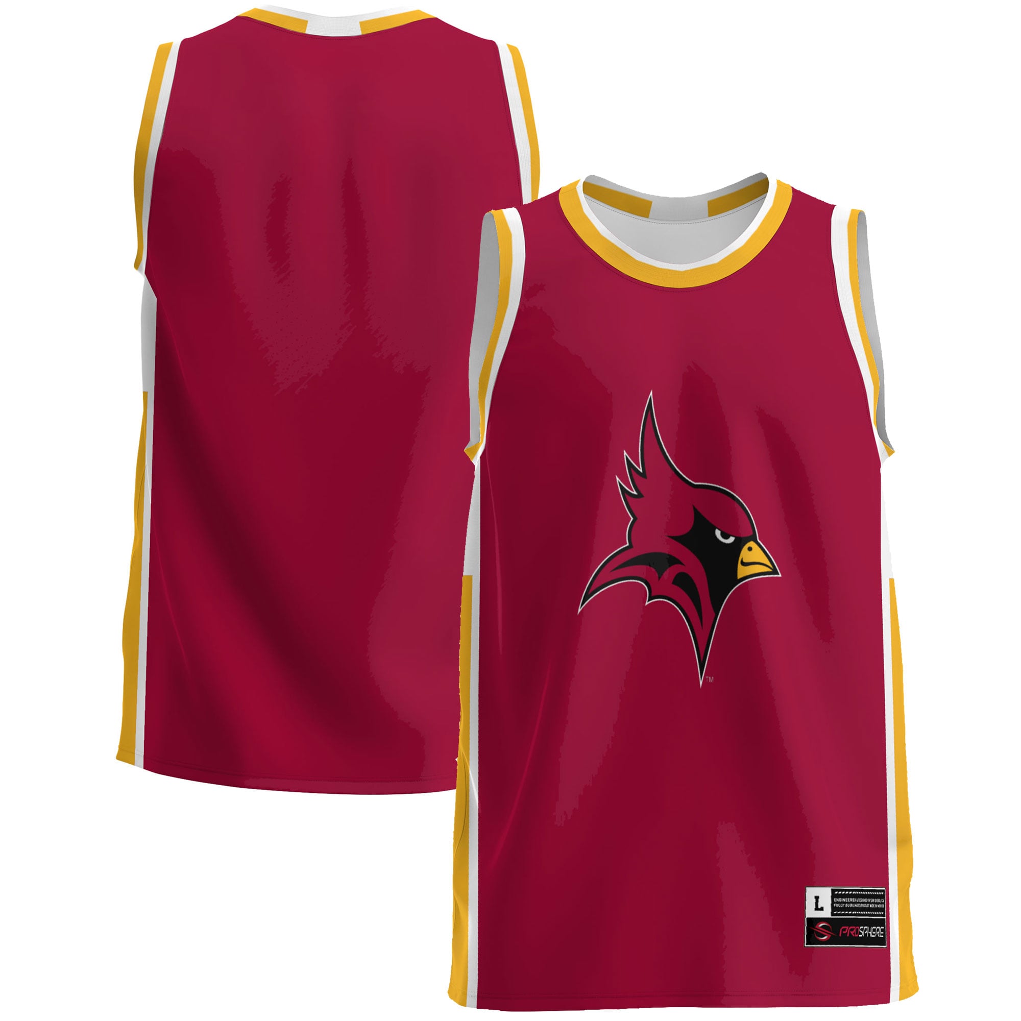 St. John Fisher Cardinals Lightweight Basketball Jersey Cardinal - front and back view