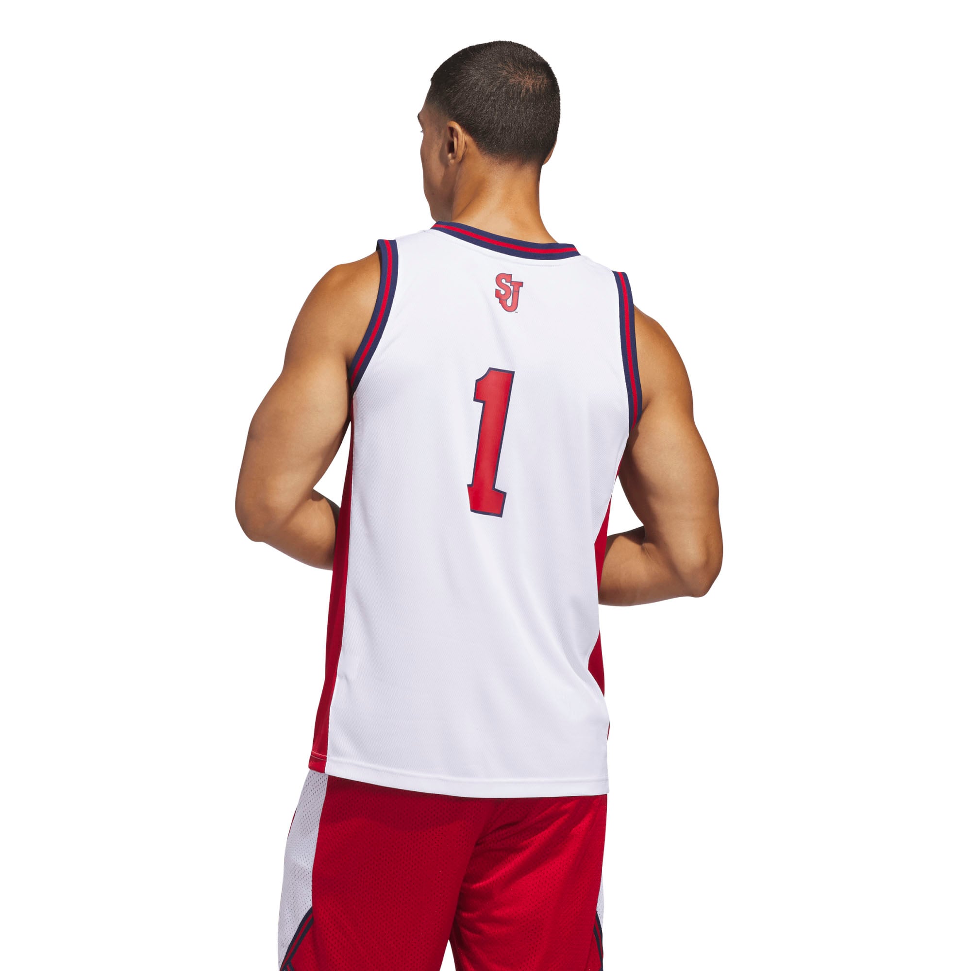 St. John's Red Storm Home Basketball Jersey White - front view
