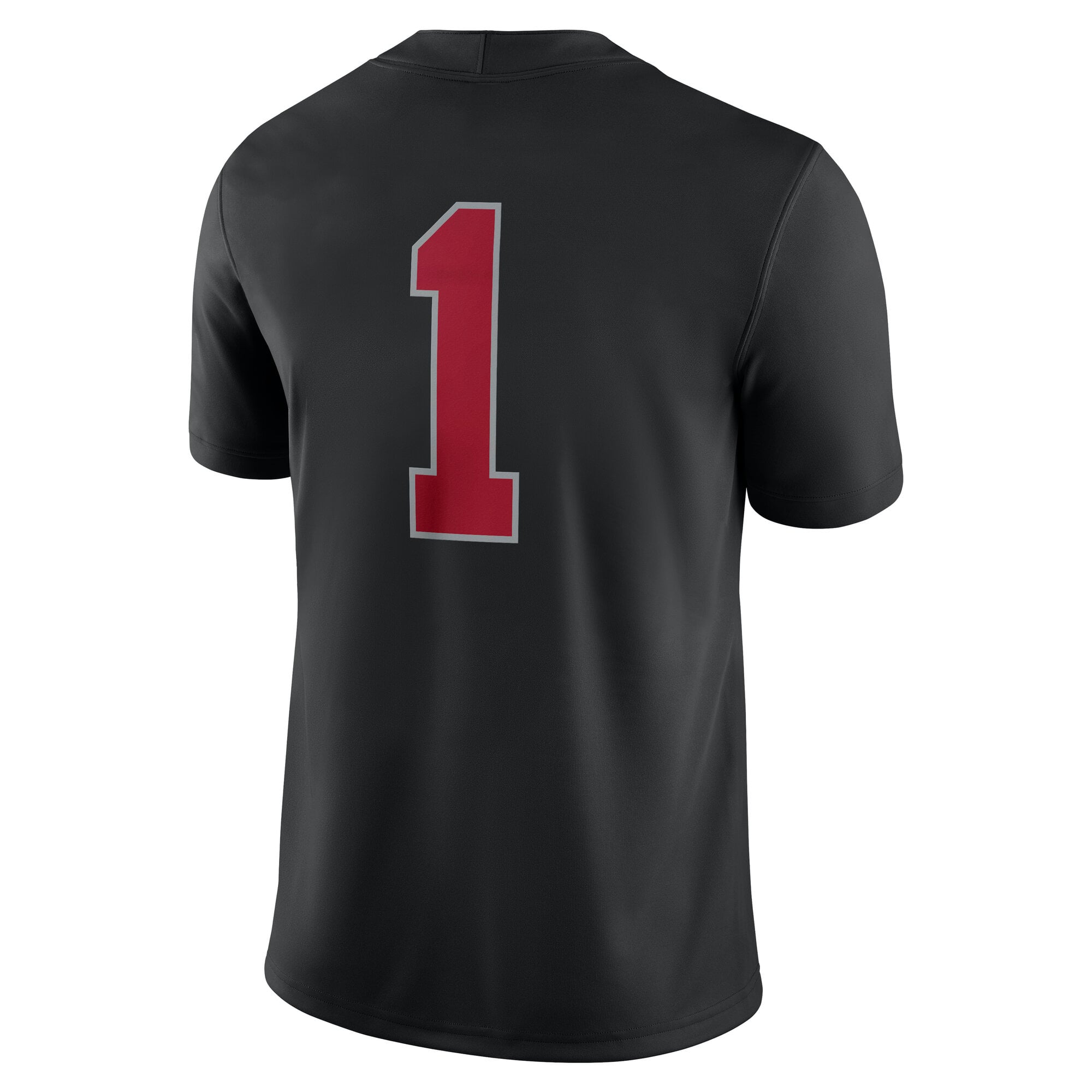 #1 Stanford Cardinal Alternate Jersey Black - back view