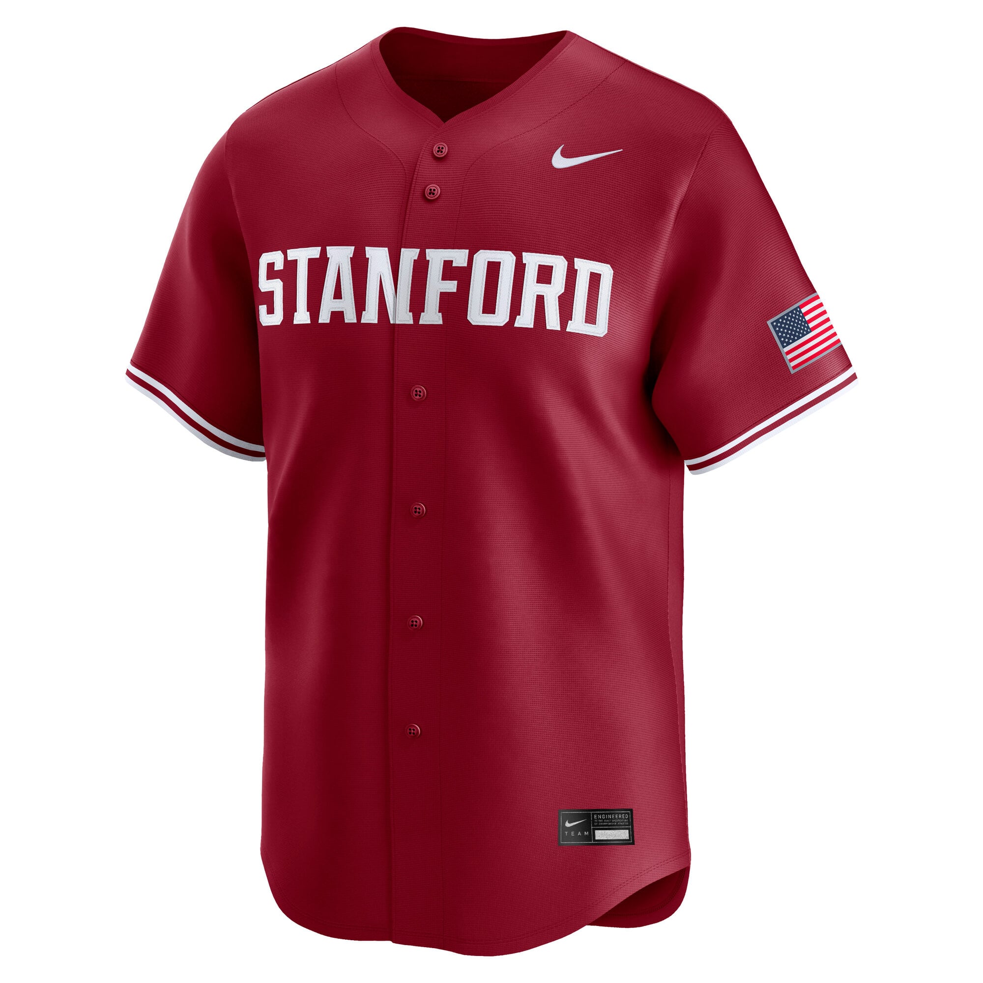 Stanford Cardinal Baseball Jersey Cardinal - front view
