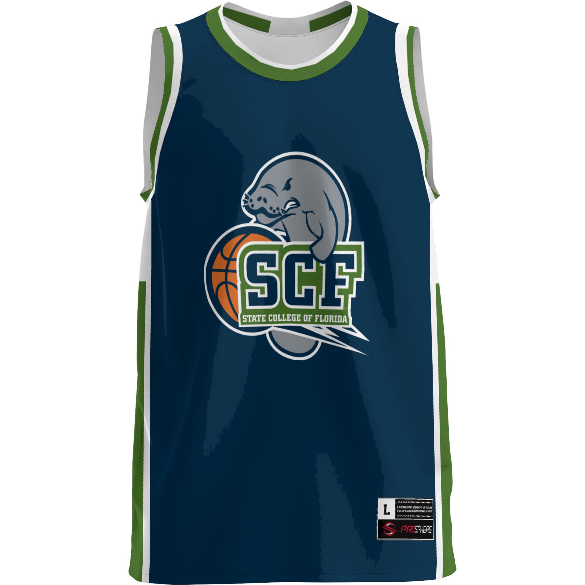 State College of Florida Manatee-Sarasota Lightweight Basketball Jersey Red - front view