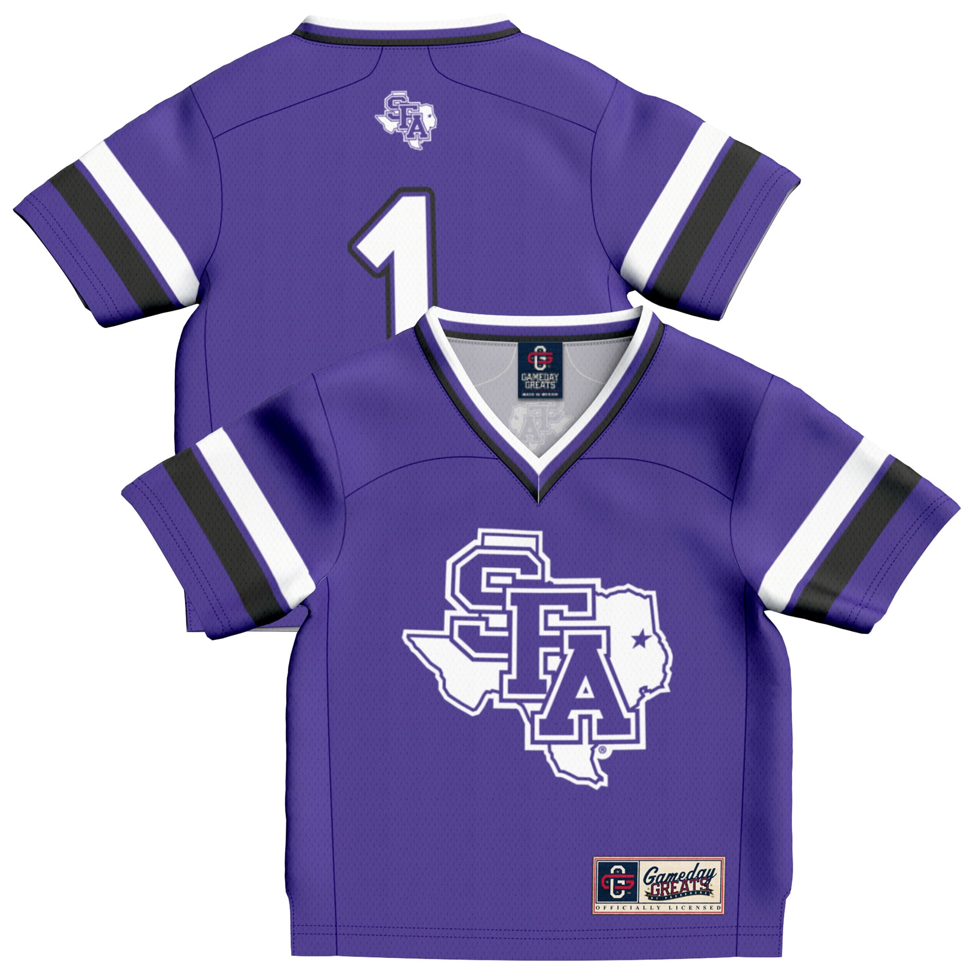 #1 Stephen F Austin Lumberjacks Infant Lightweight Collegiate Football - front and back view