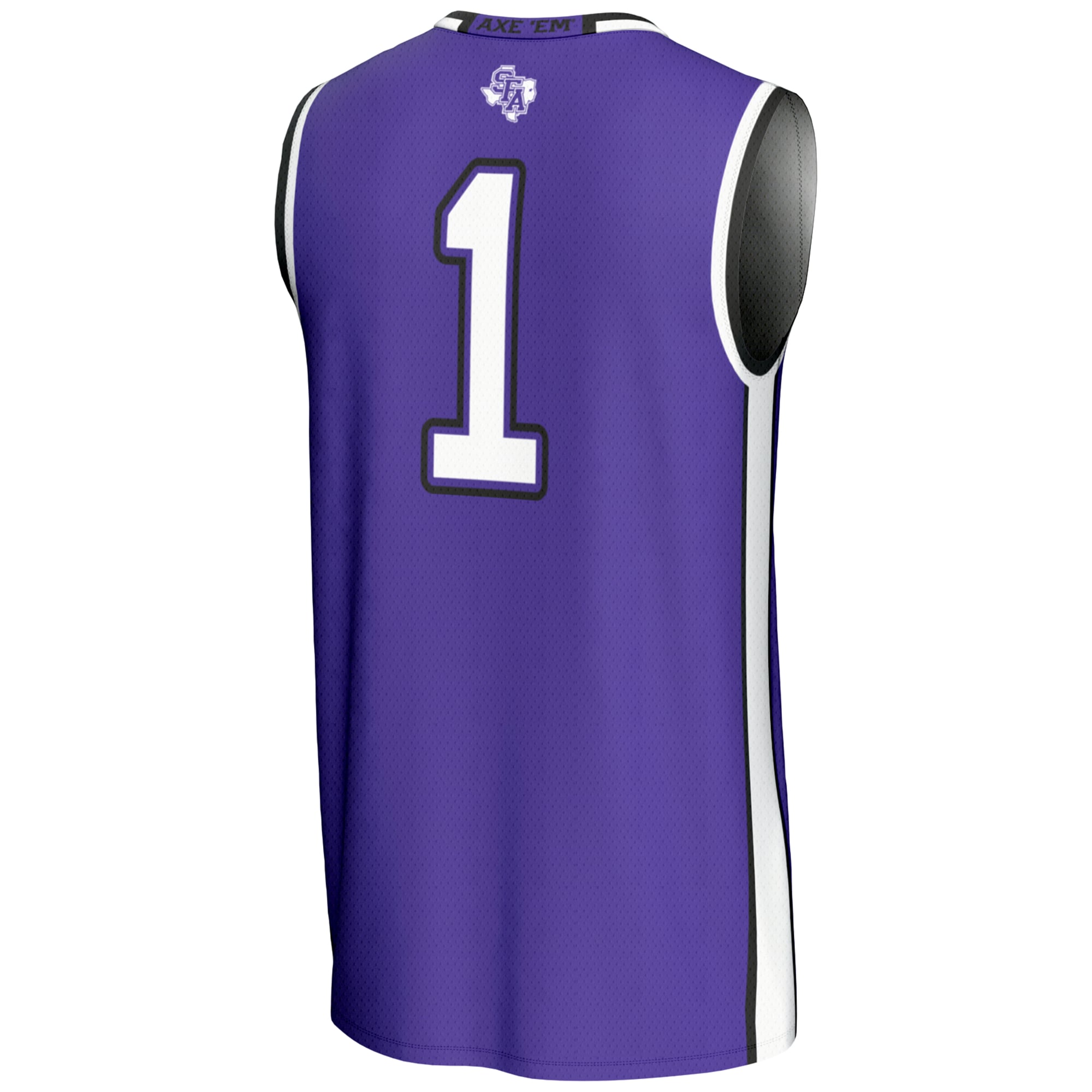 #1 Stephen F Austin Lumberjacks Lightweight Basketball Jersey Purple - back view