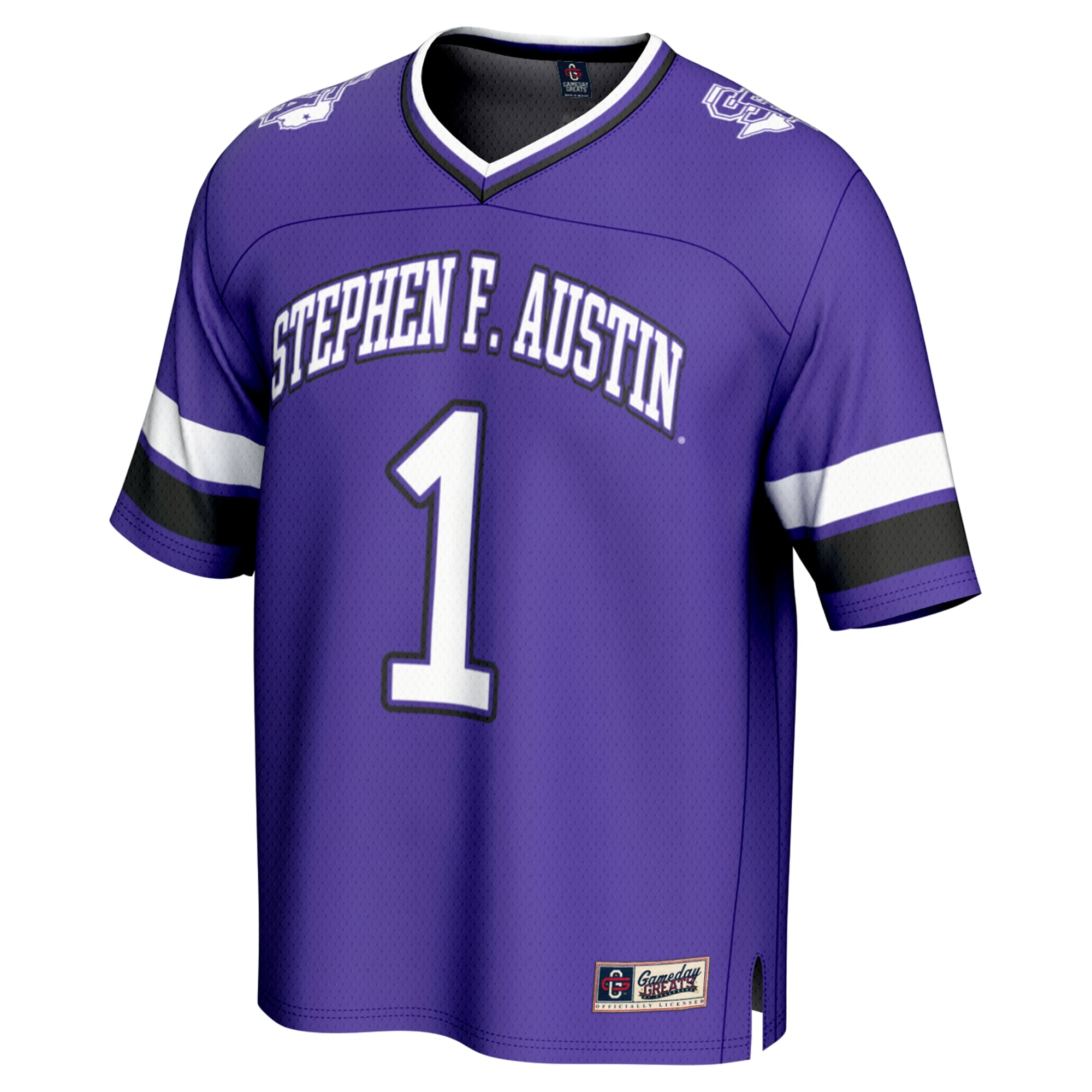 #1 Stephen F Austin Lumberjacks Unisex Lightweight Collegiate Football Fashion Jersey - front view