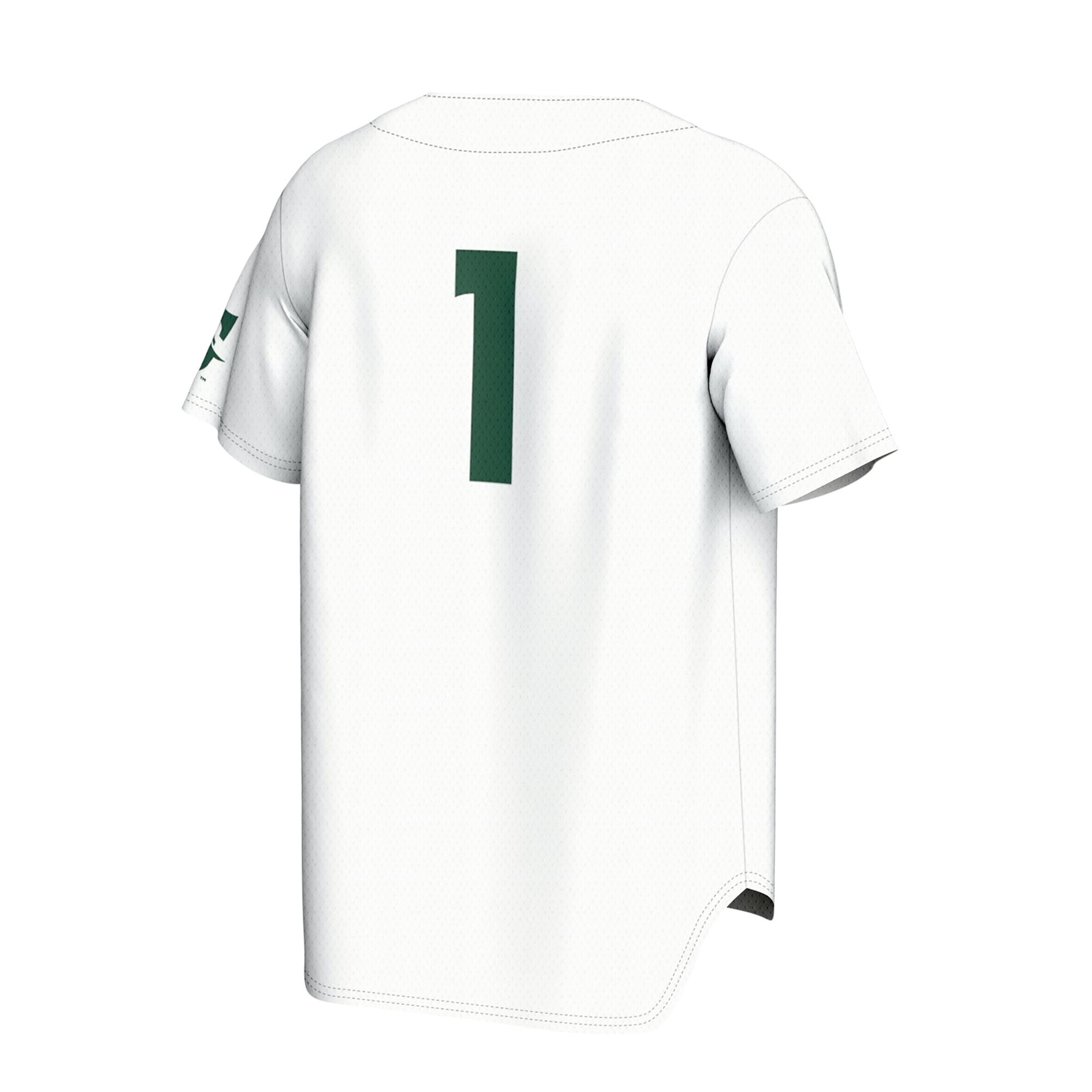 #1 Stetson Hatters Youth Lightweight Baseball Fashion Jersey White - back view