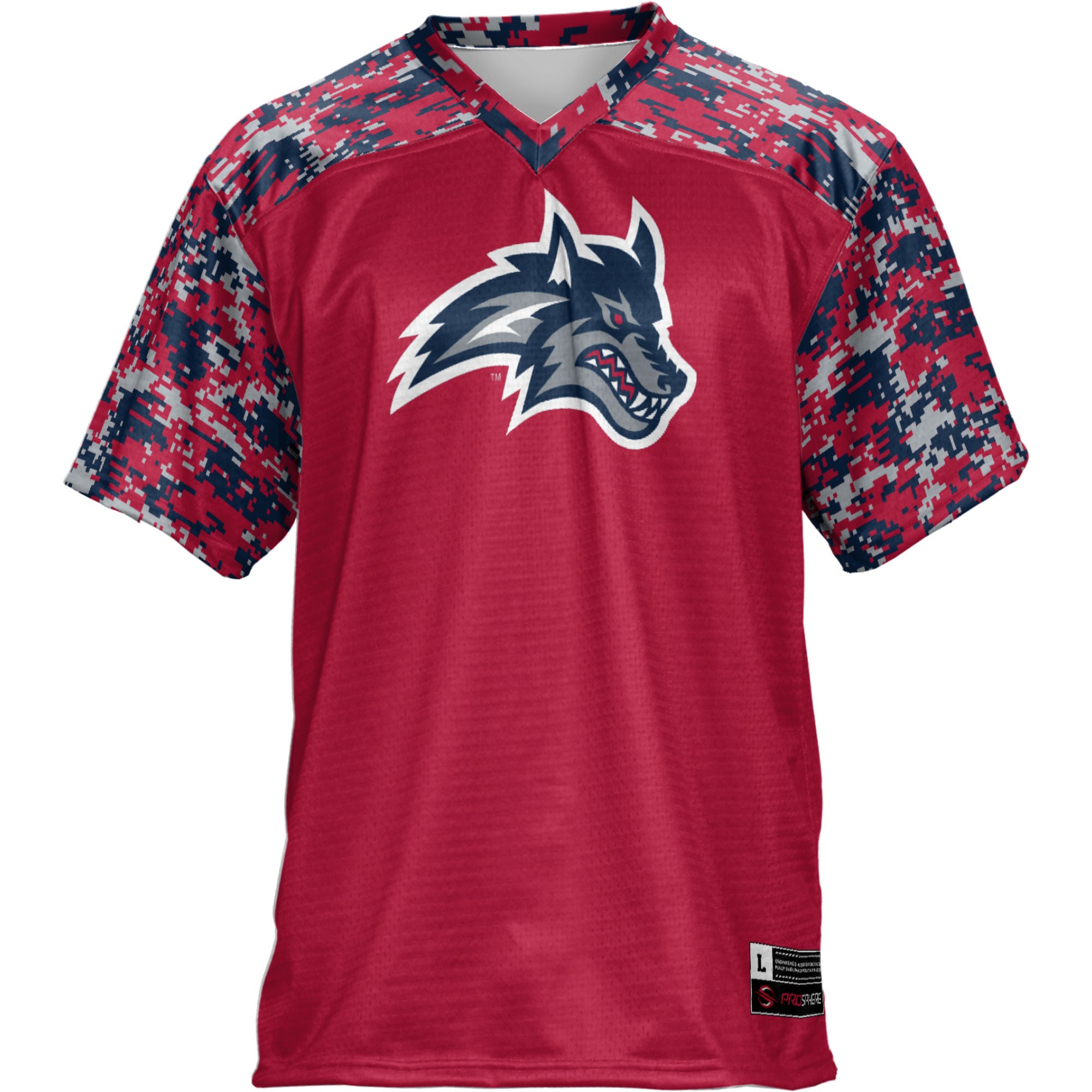 Stony Brook Seawolves Football Jersey Red - front view