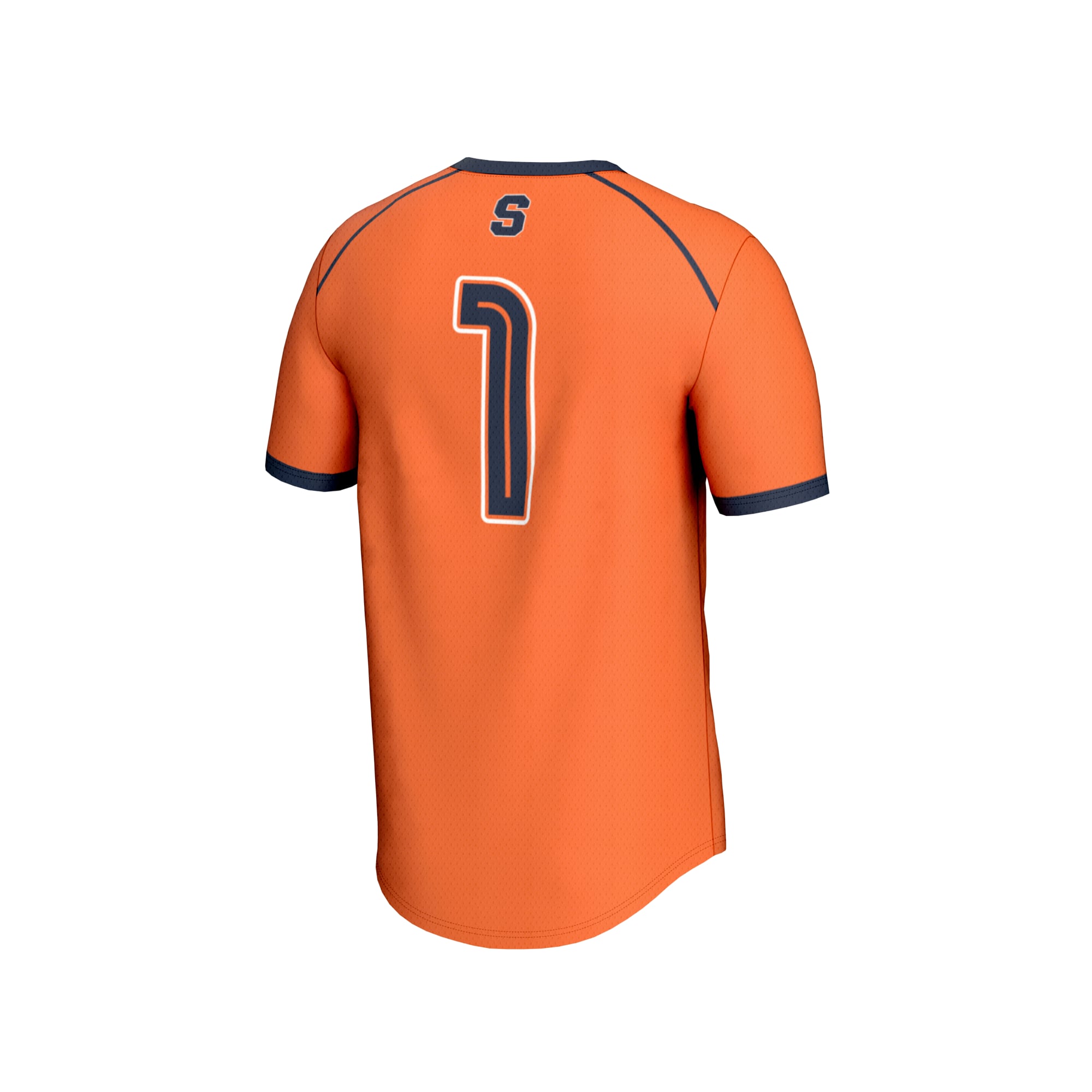 #1 Syracuse Orange Lightweight Women's Lacrosse Fashion Jersey Orange - back view