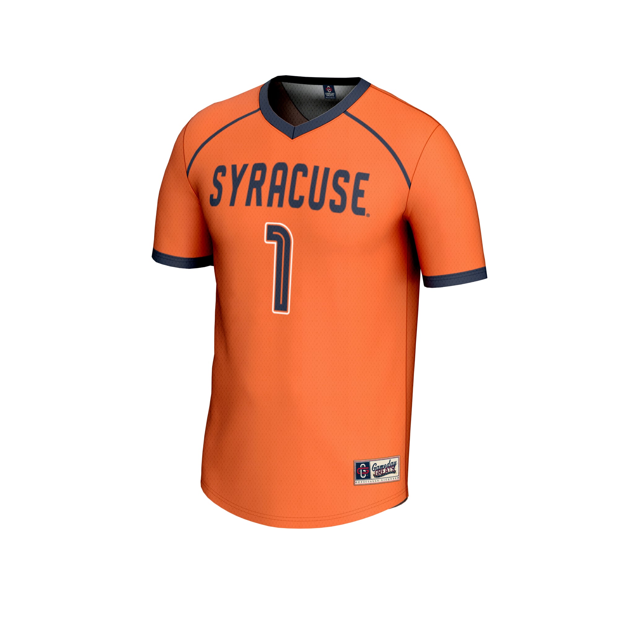 #1 Syracuse Orange Lightweight Women's Lacrosse Fashion Jersey Orange - front view