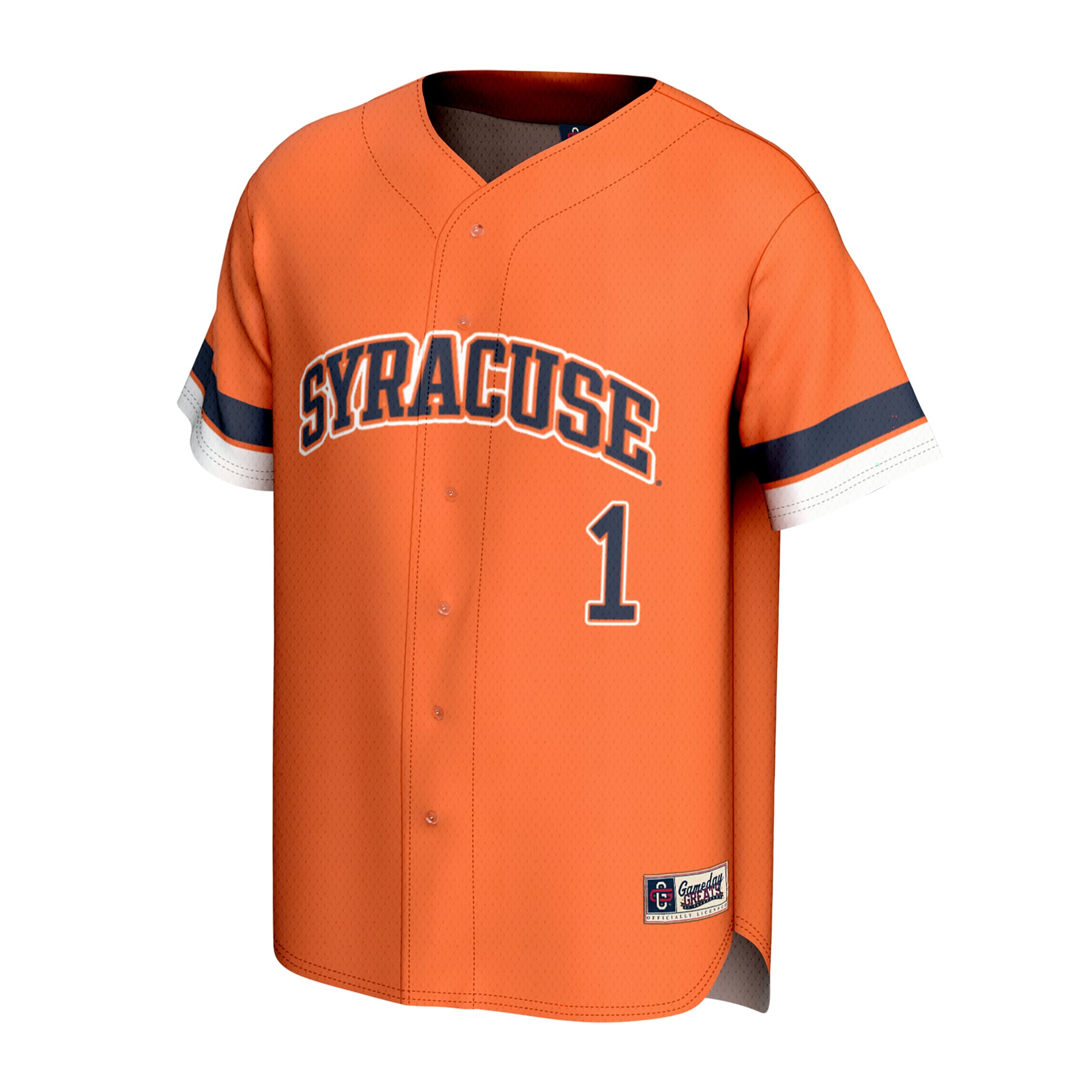 Syracuse Orange Unisex Lightweight Collegiate Baseball Fashion Jersey Orange - front view