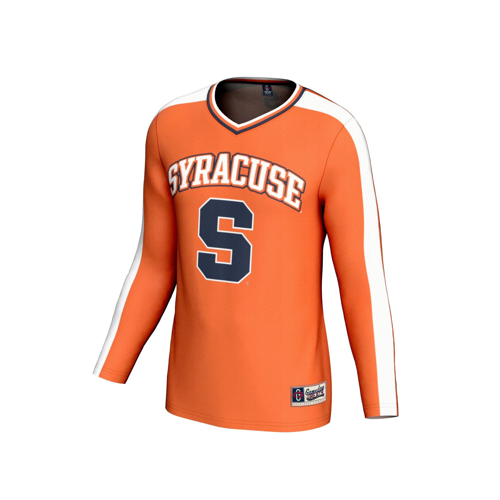 #1 Syracuse Orange Unisex Lightweight Collegiate Volleyball Fashion Jersey Orange - front view