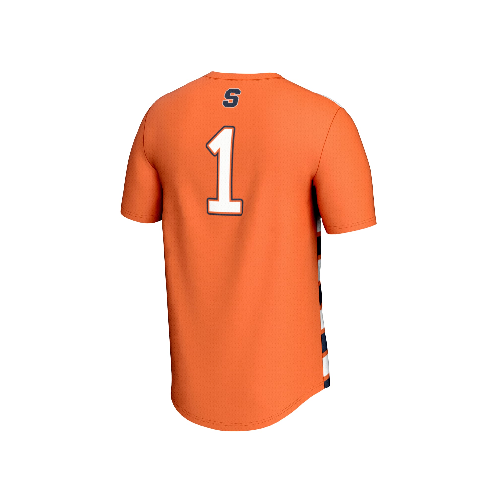 #1 Syracuse Orange Unisex Lightweight Soccer Fashion Jersey Orange - back view