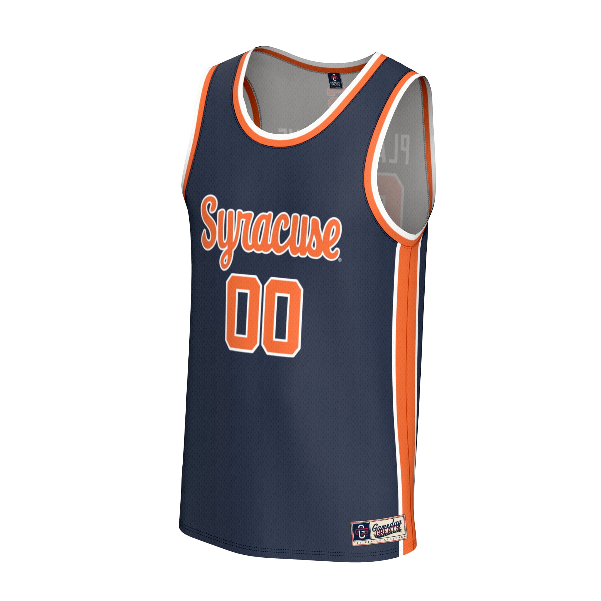 Syracuse Orange Unisex Men's Basketball Lightweight Jersey Navy - front view