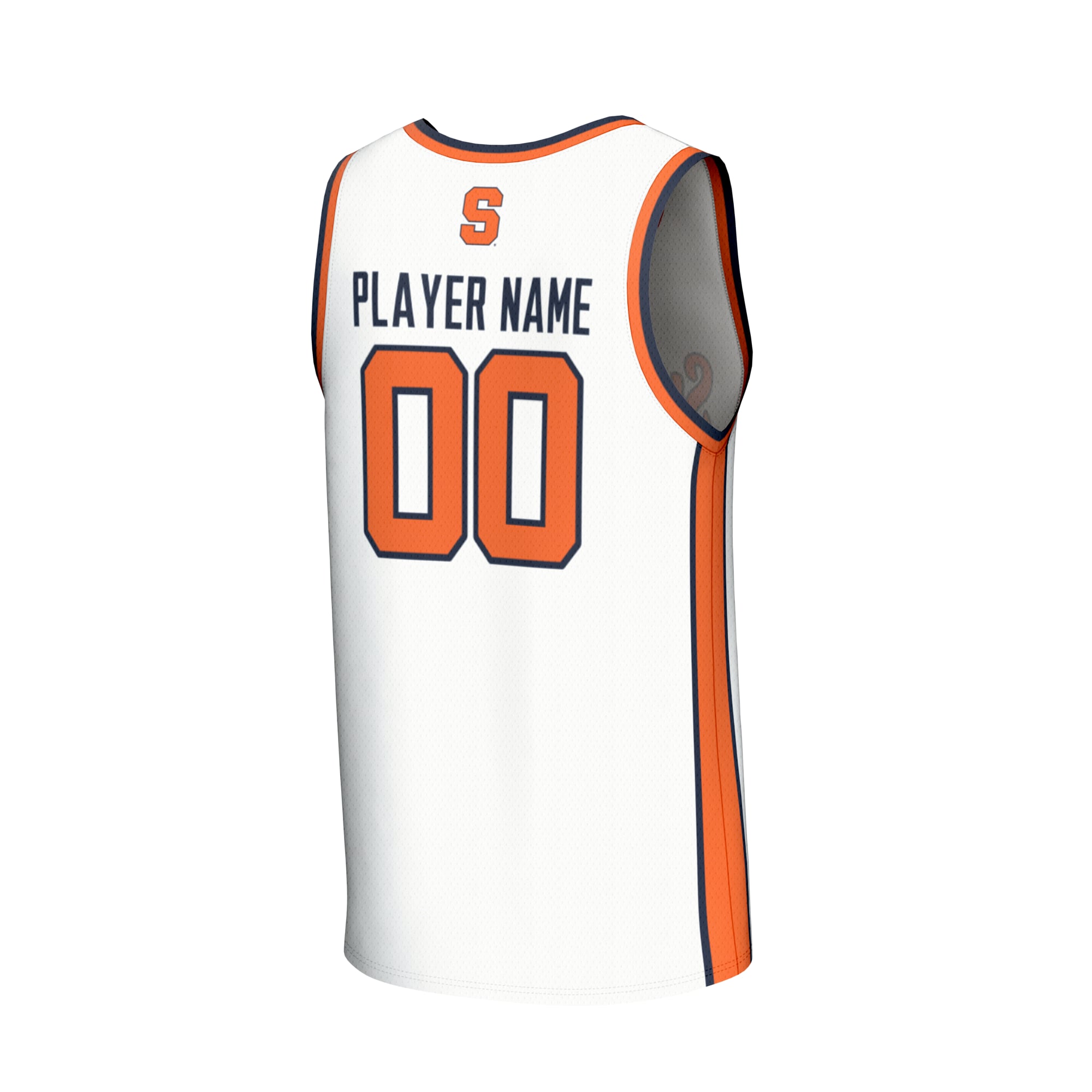 Syracuse Orange Unisex Men's Basketball Lightweight Jersey White - back view