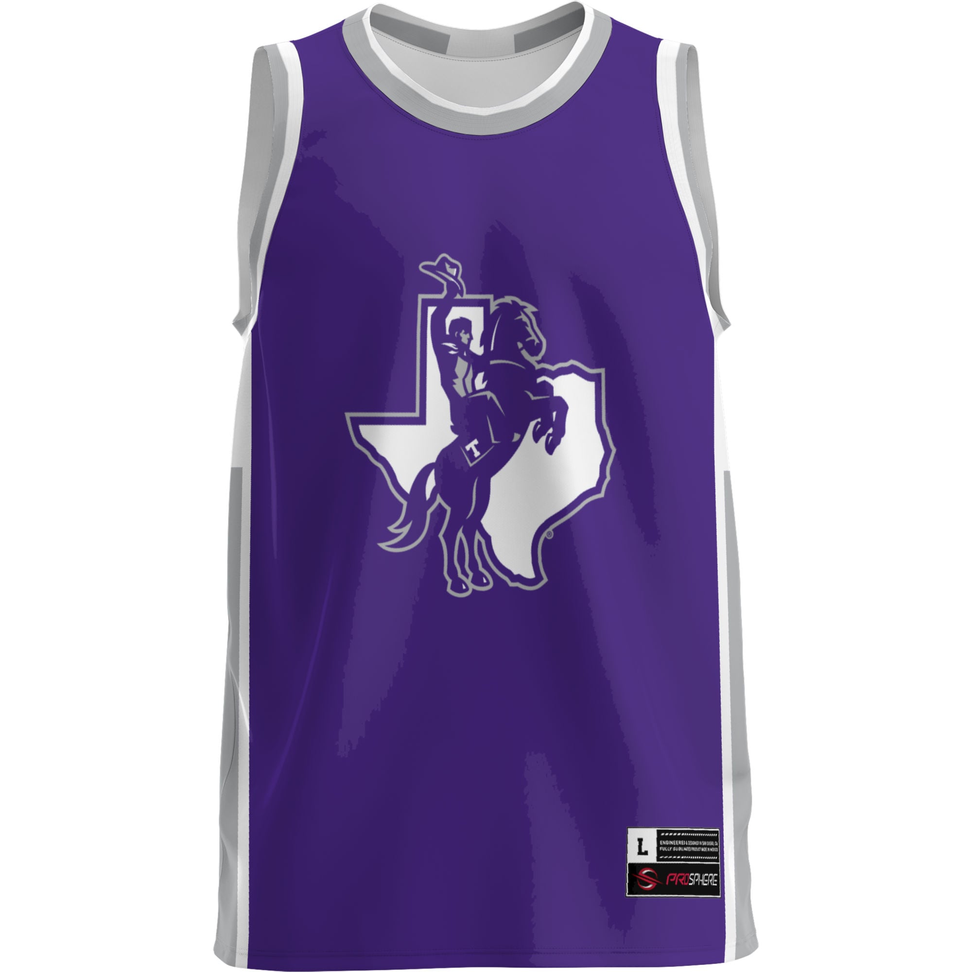 Tarleton State Texans Lightweight Basketball Jersey Purple - front view