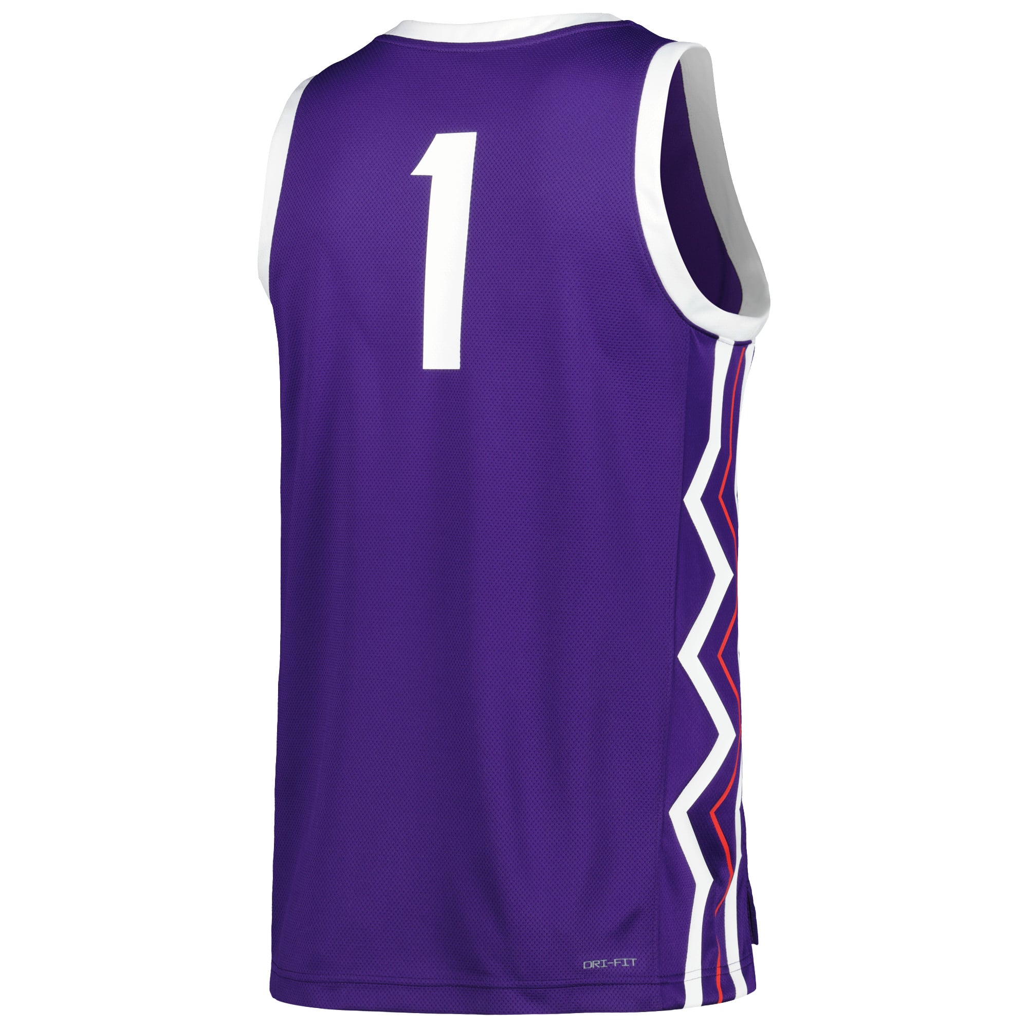 TCU Horned Frogs Basketball Jersey Purple - back view