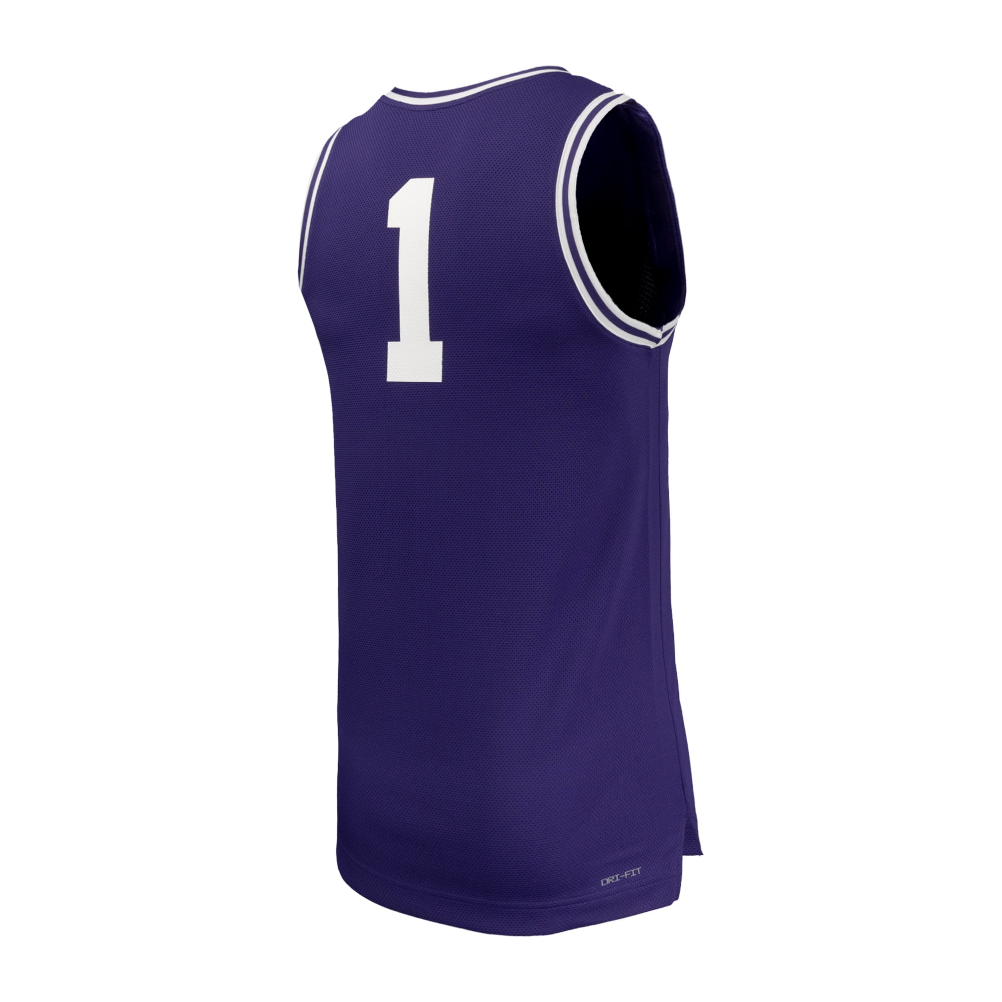 #1 TCU Horned Frogs Basketball Jersey Purple - back view