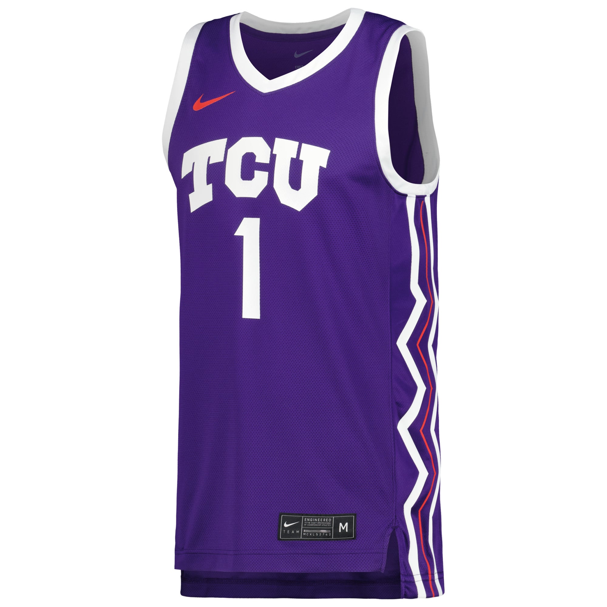 TCU Horned Frogs Basketball Jersey Purple - front view