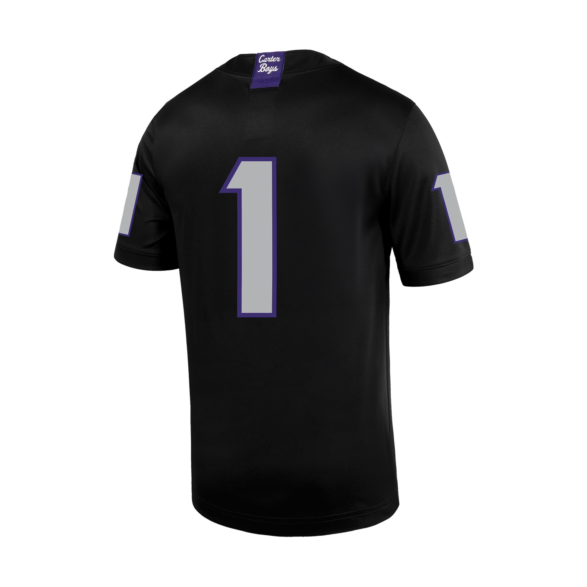#1 TCU Horned Frogs Football Jersey - Black - back view