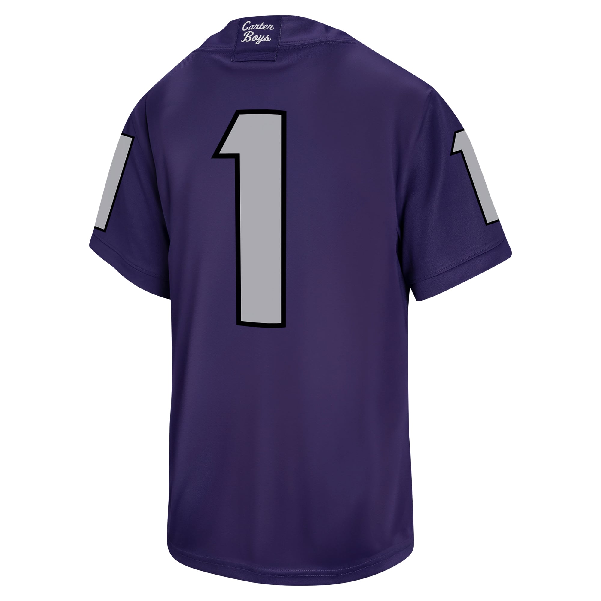 #1 TCU Horned Frogs Youth Football Jersey Purple - back view