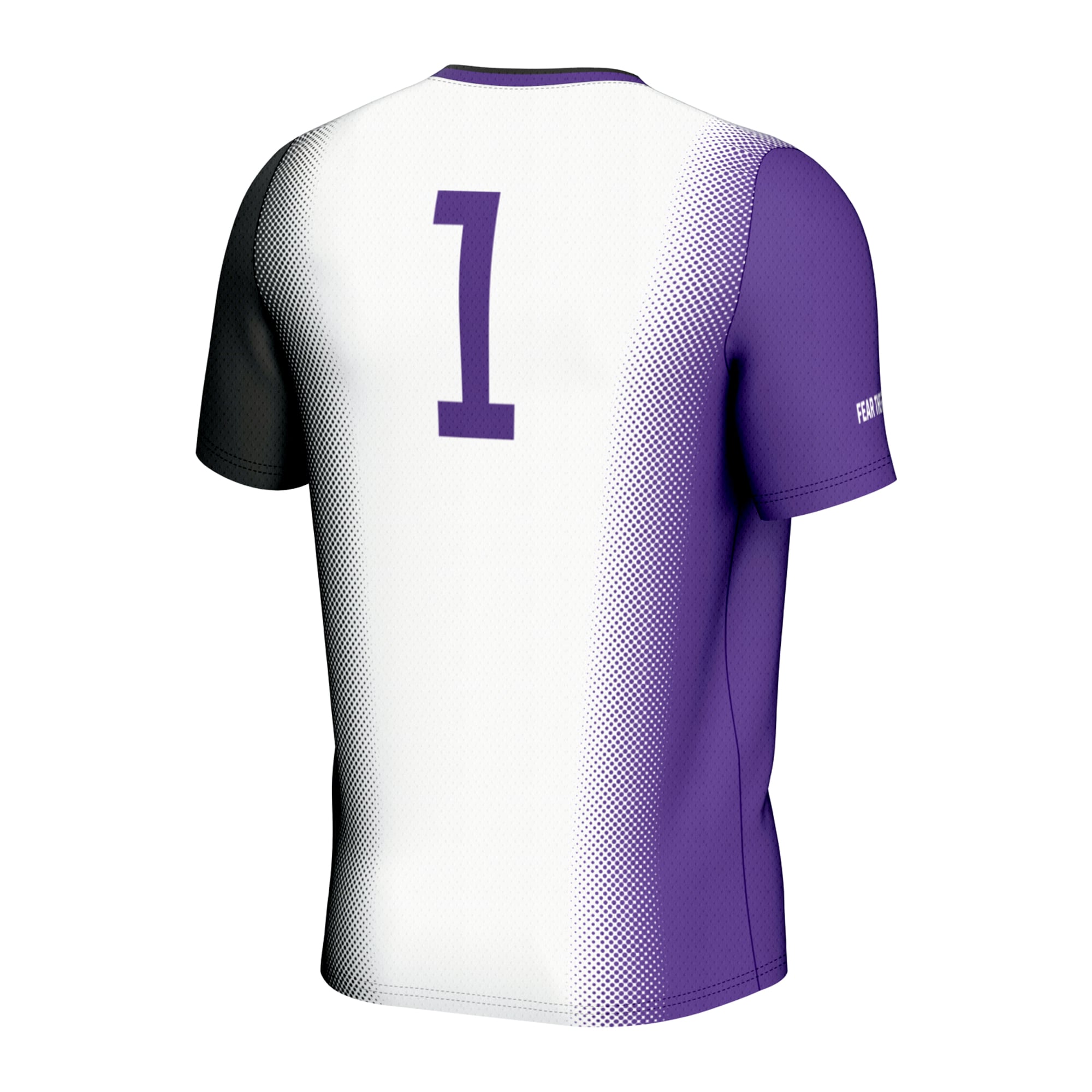 #1 TCU Horned Frogs Youth Lightweight Women's Soccer Jersey White - back view