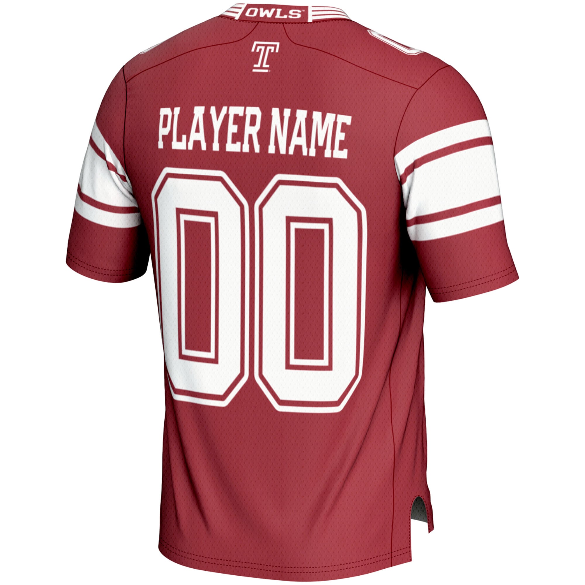 Temple Owls Football Jersey Crimson - back view