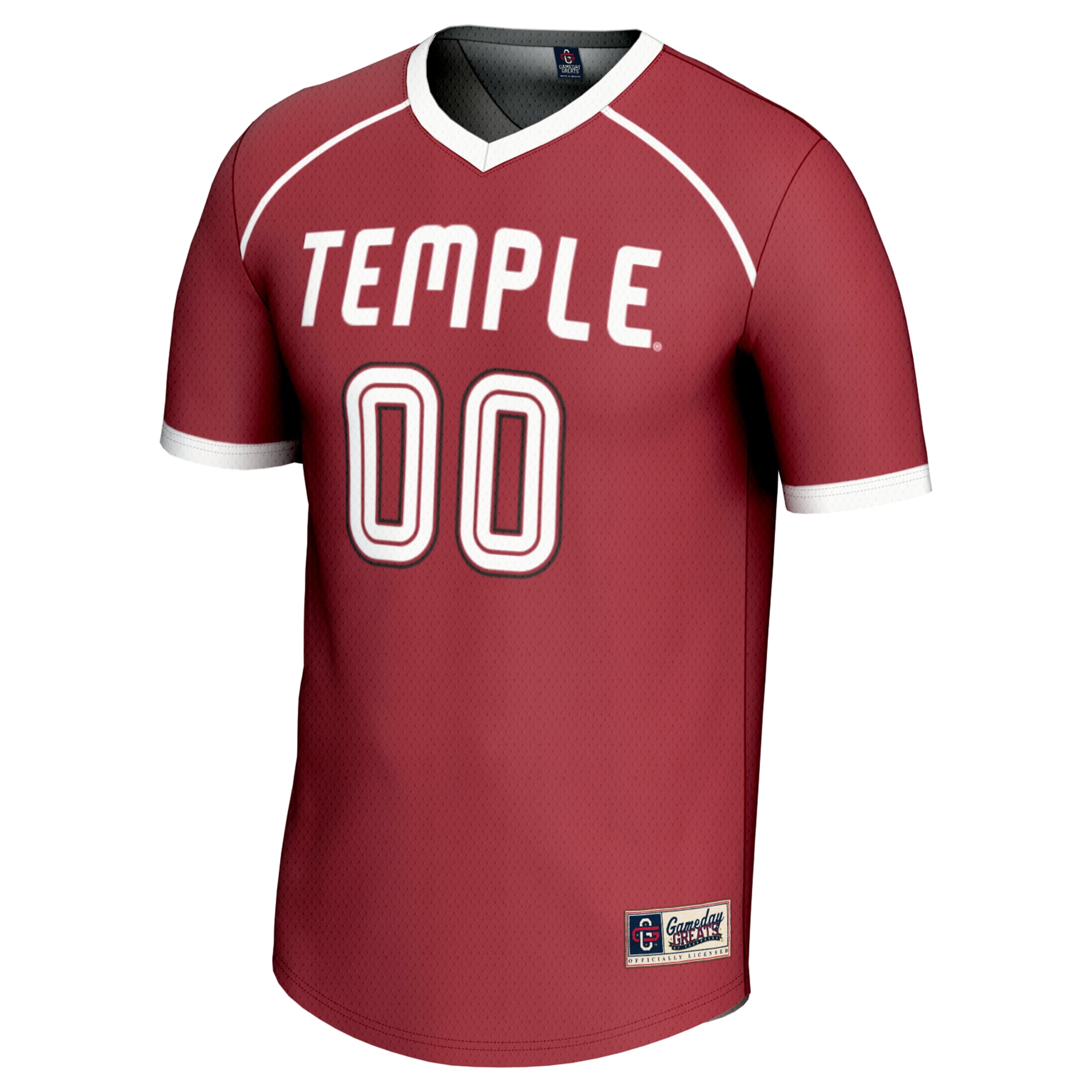 Temple Owls Unisex Women's Lacrosse Lightweight Jersey Cherry - front view