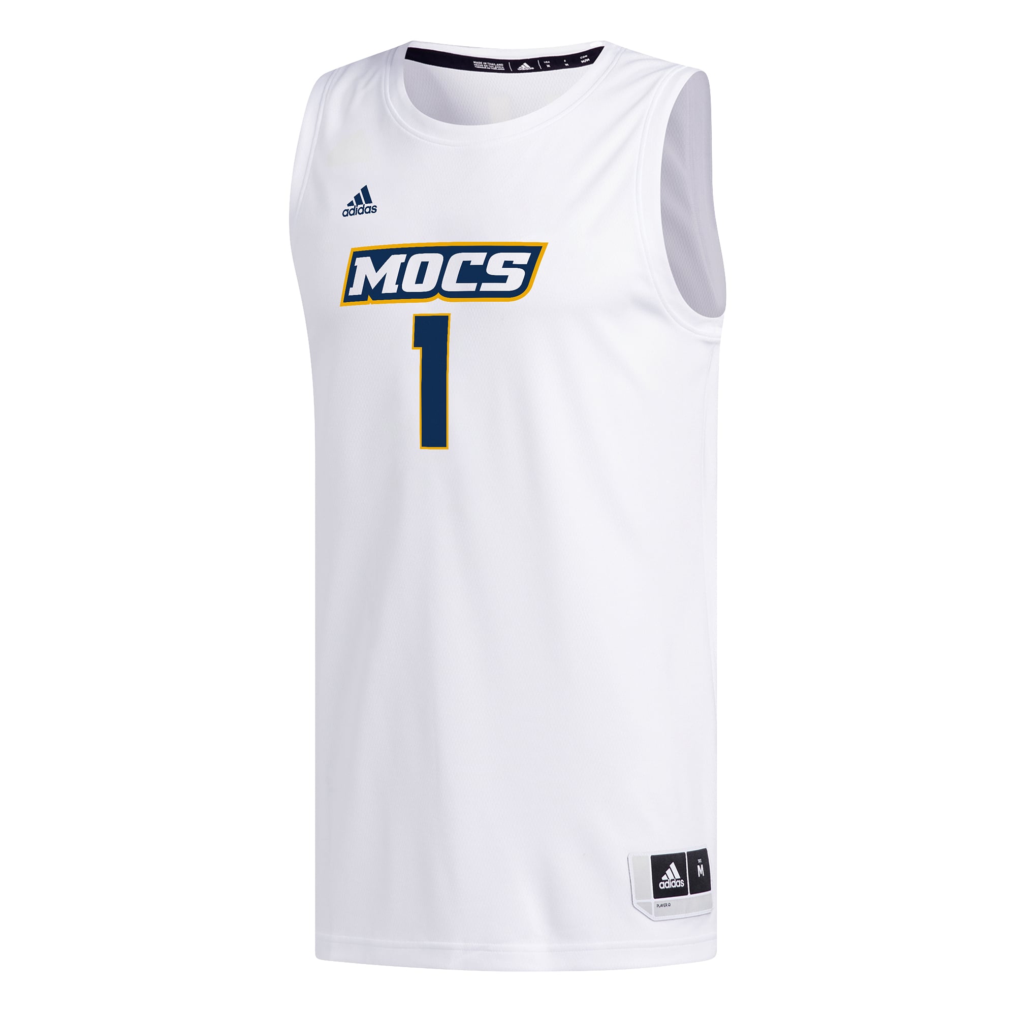 #1 Tennessee Chattanooga Mocs Basketball Jersey White - front view