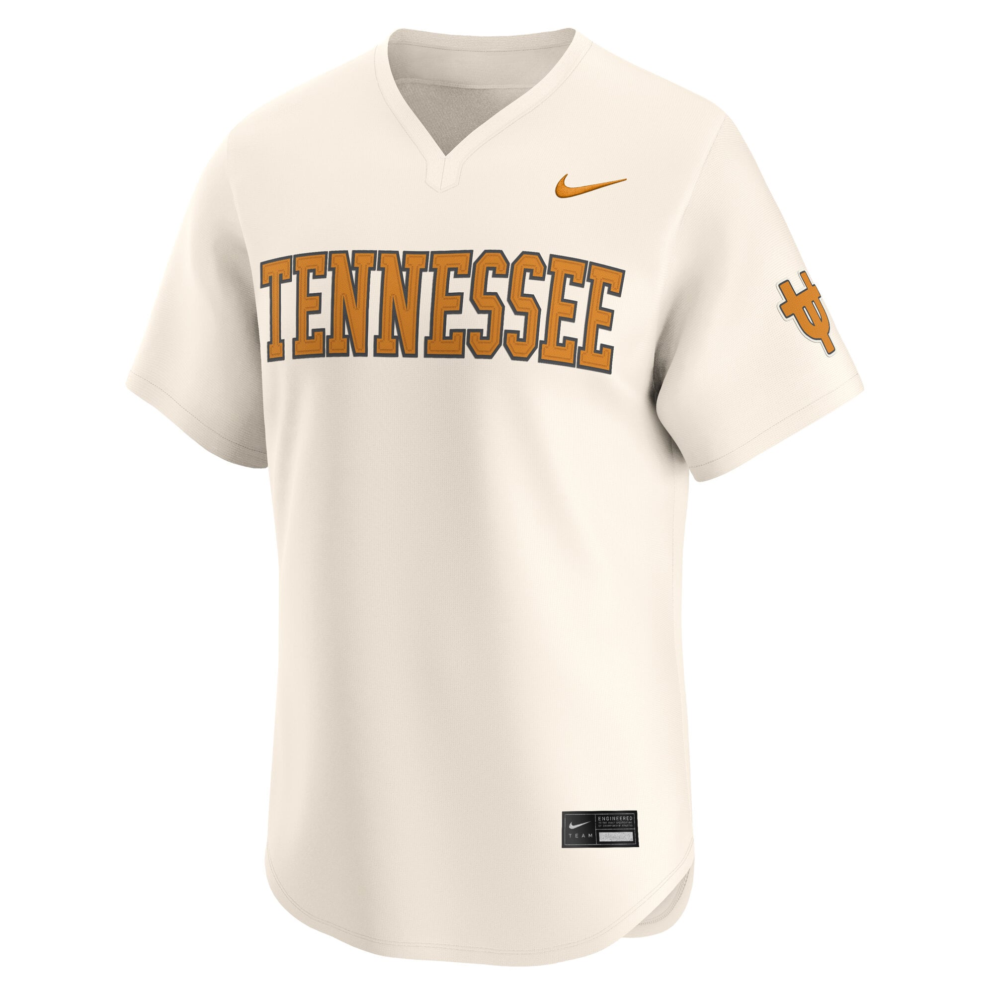 Tennessee Volunteers Baseball Jersey Natural - front view