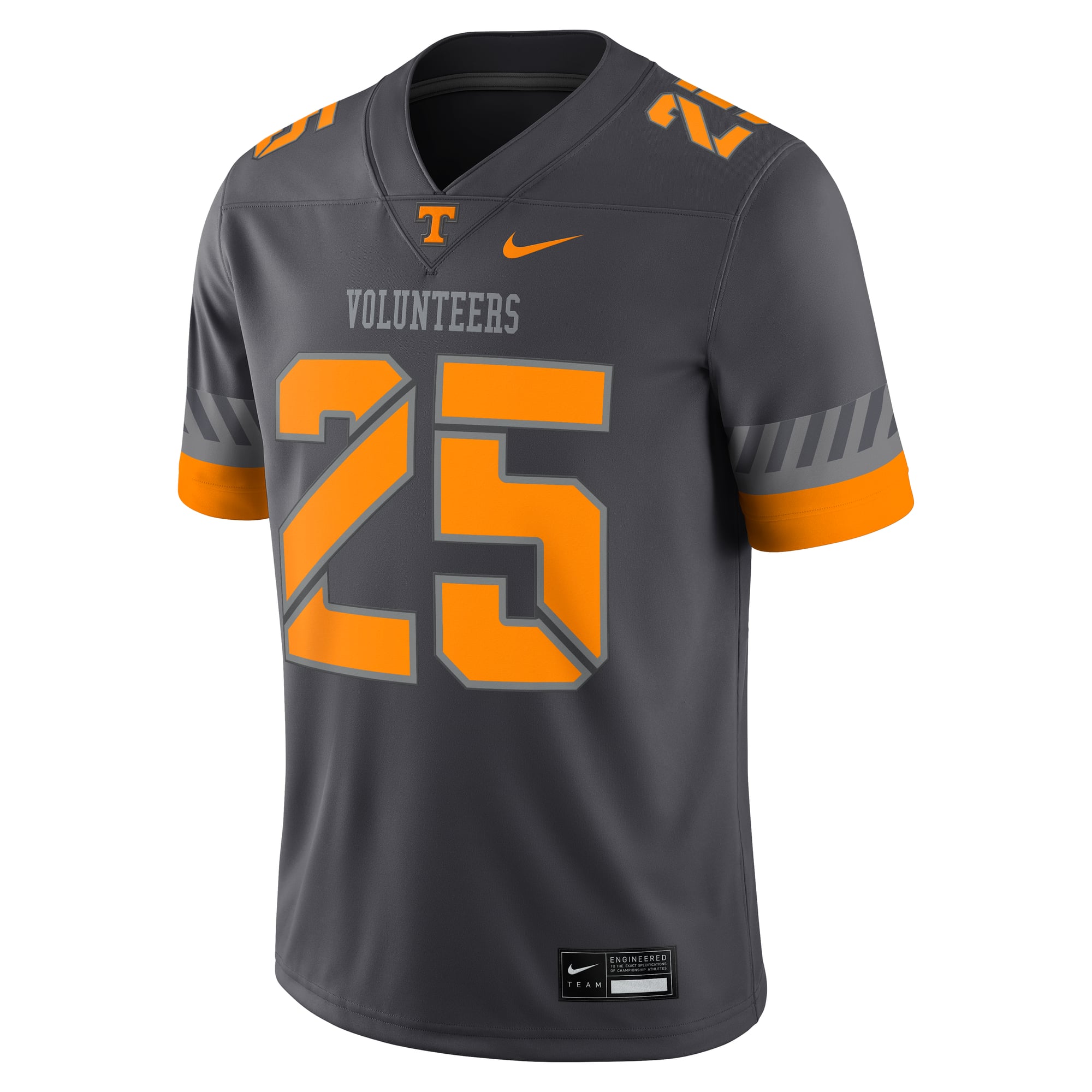 #25 Tennessee Volunteers Jersey Anthracite - front view