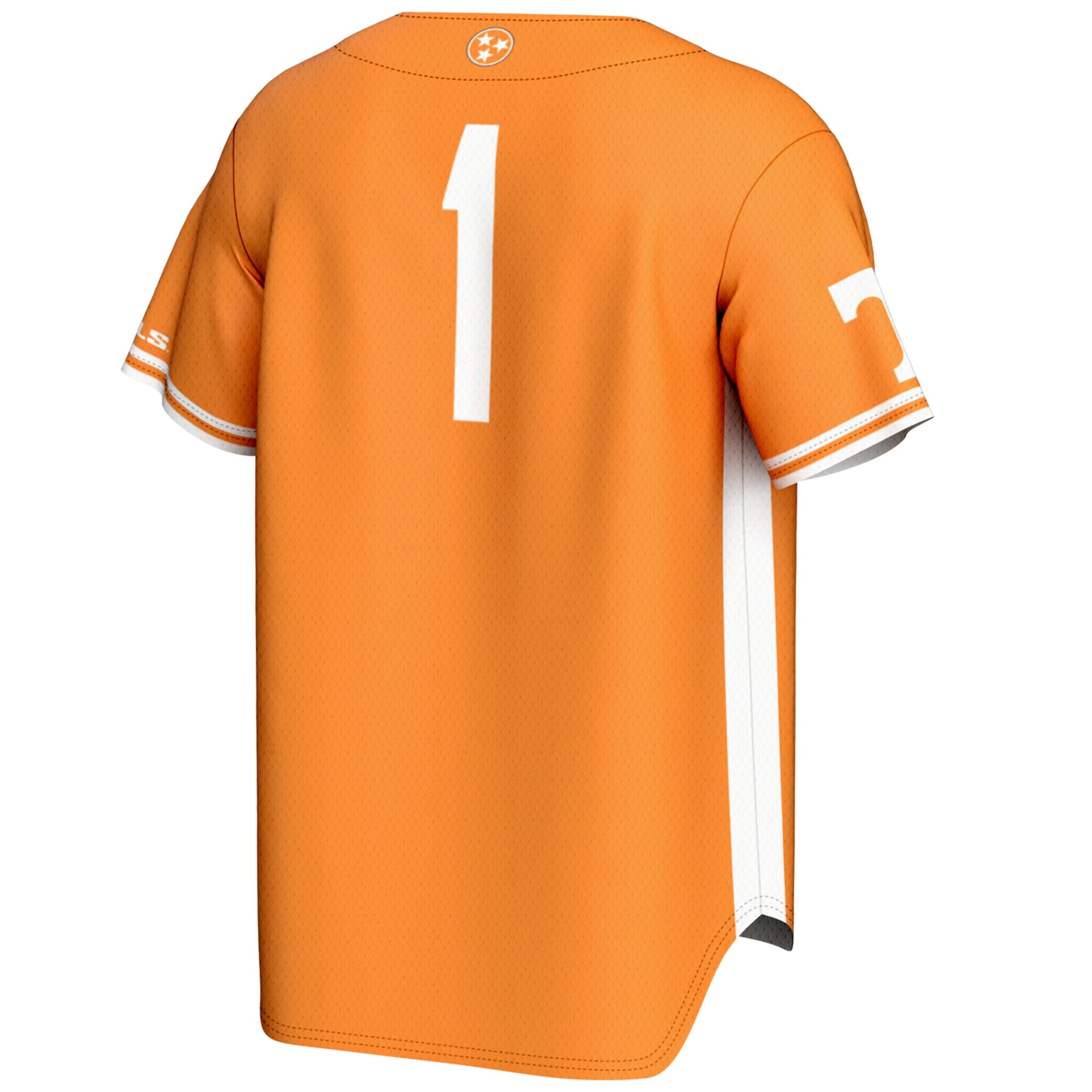 #1 Tennessee Volunteers Lightweight Baseball Jersey Tennessee Orange - back view