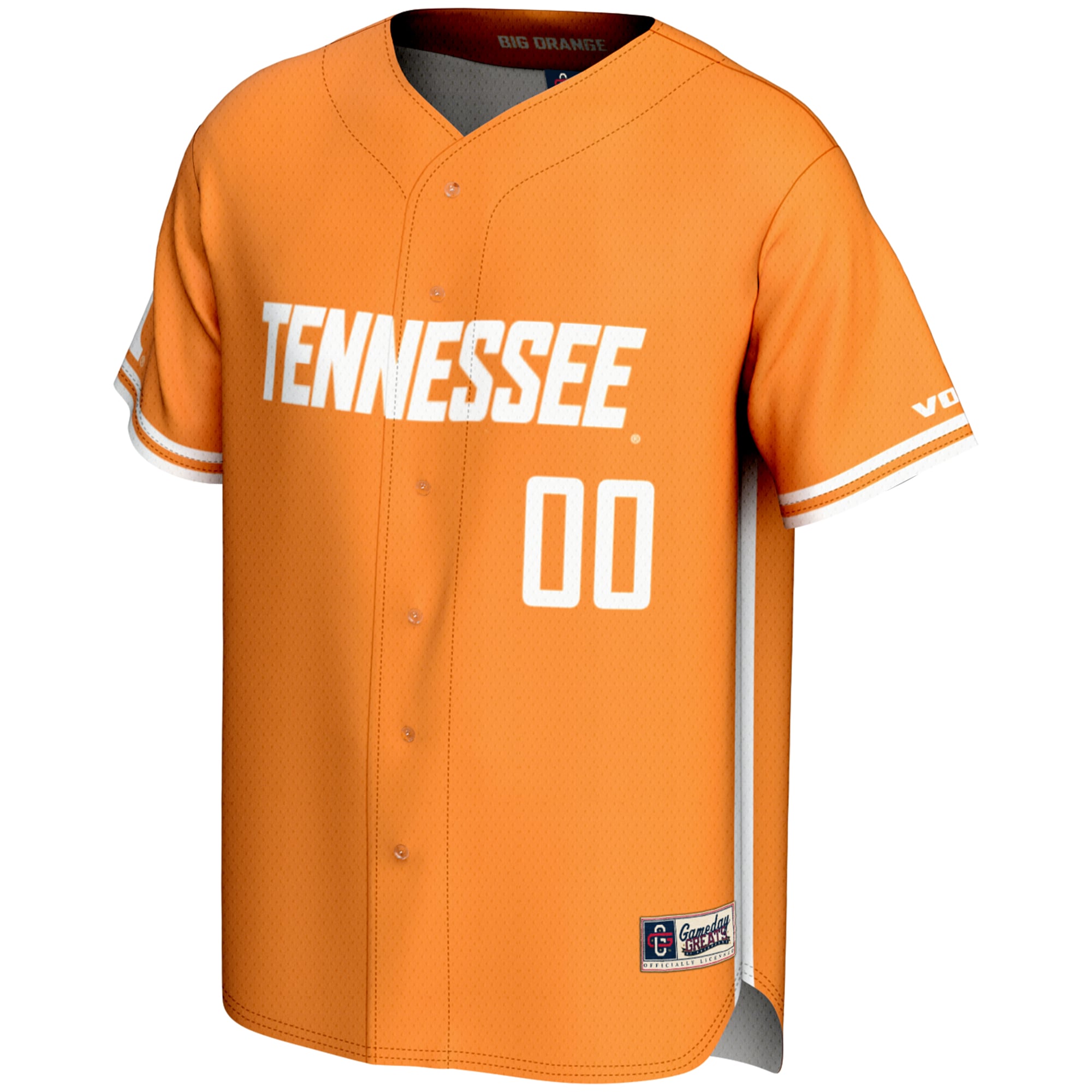 Tennessee Volunteers Lightweight Baseball Jersey Tennessee Orange - front view