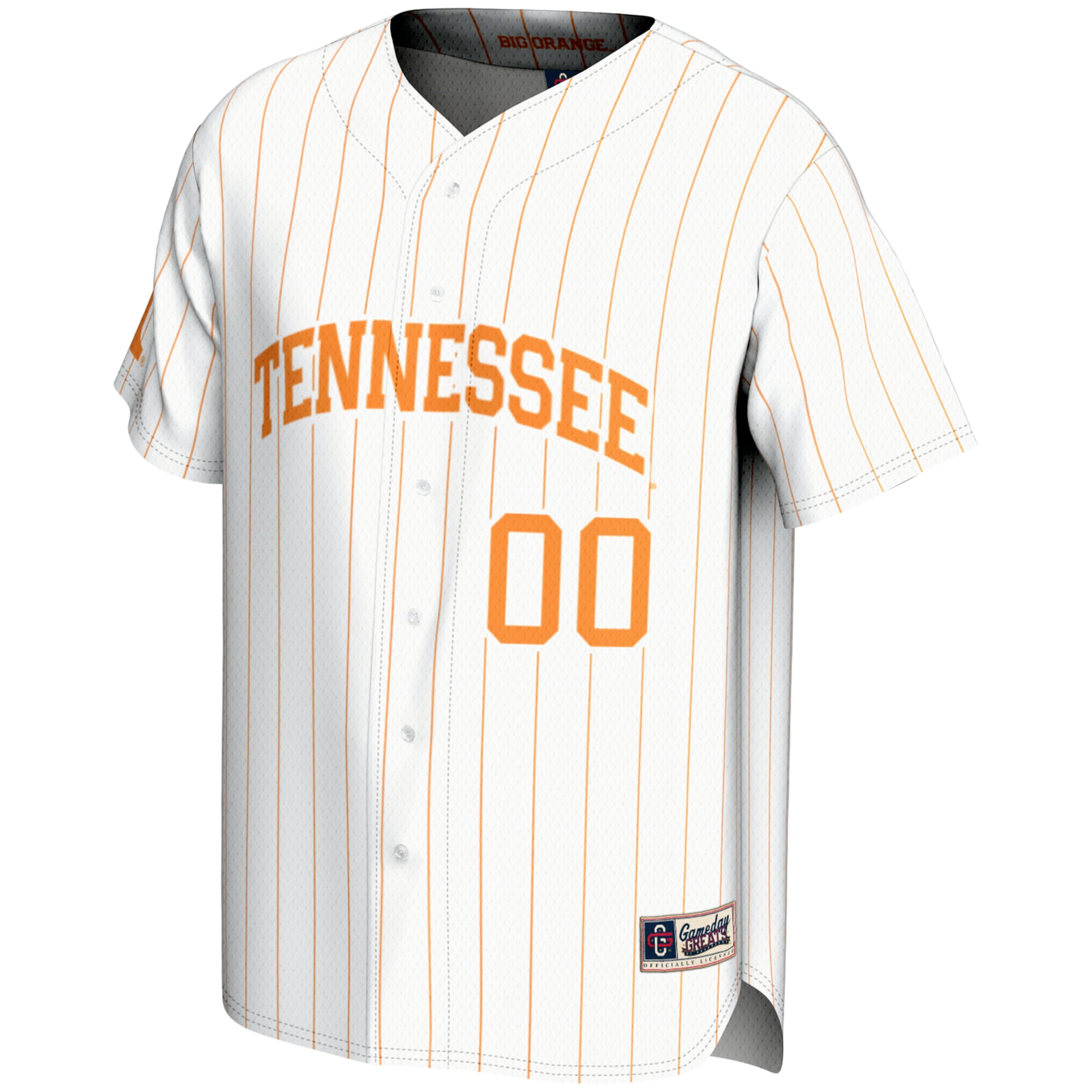 Tennessee Volunteers Lightweight Baseball Jersey White - front view