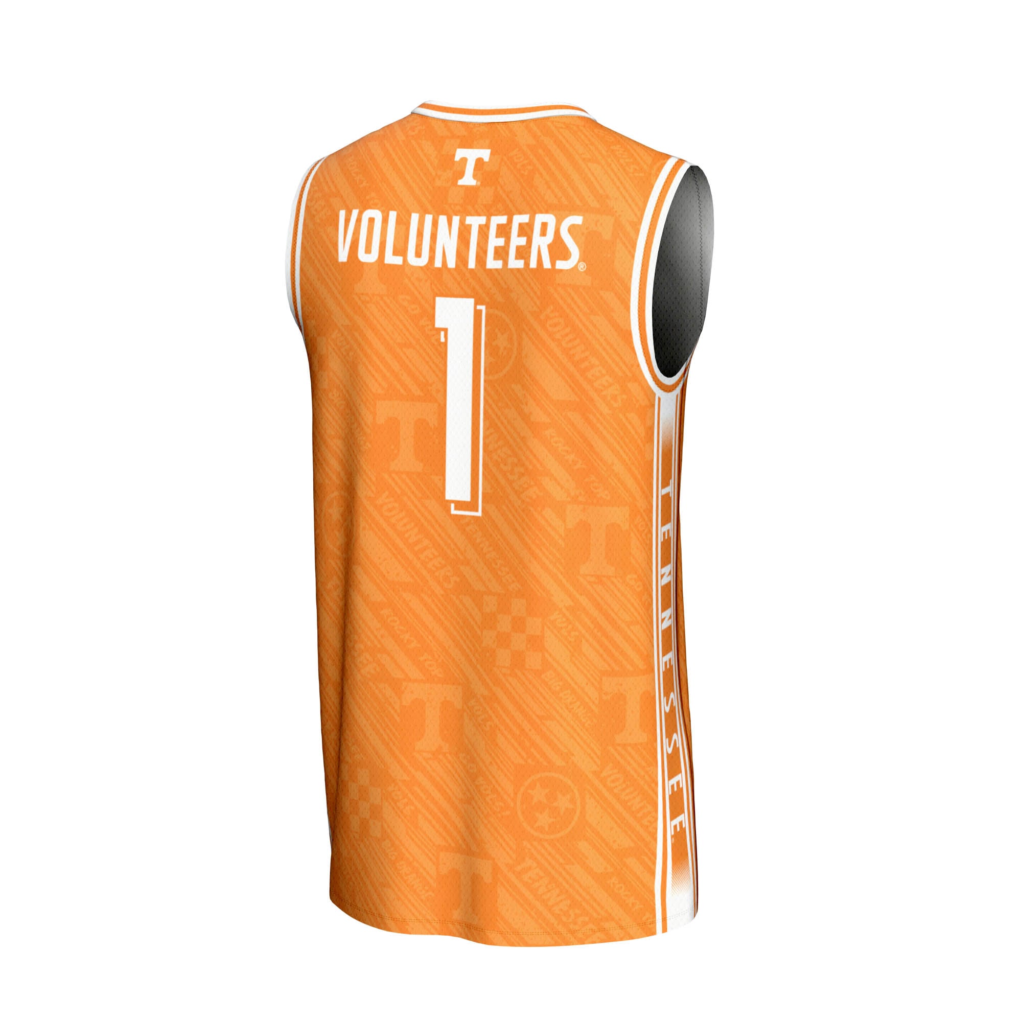 #1 Tennessee Volunteers Unisex Lightweight Highlight Print Basketball Jersey Tennessee - back view