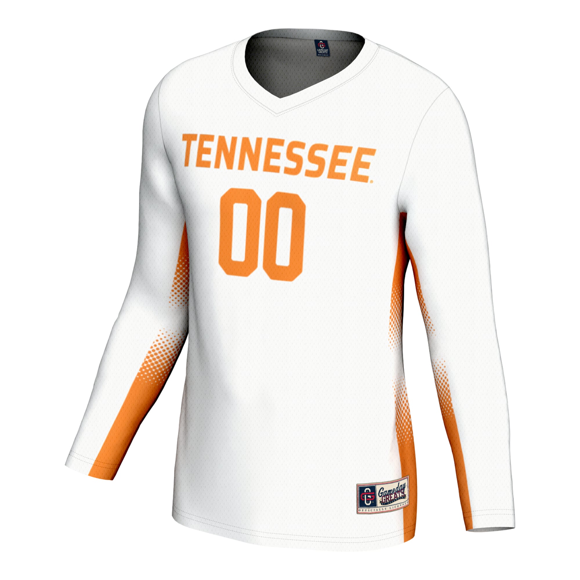 Tennessee Volunteers Unisex Lightweight Volleyball Jersey White - front view