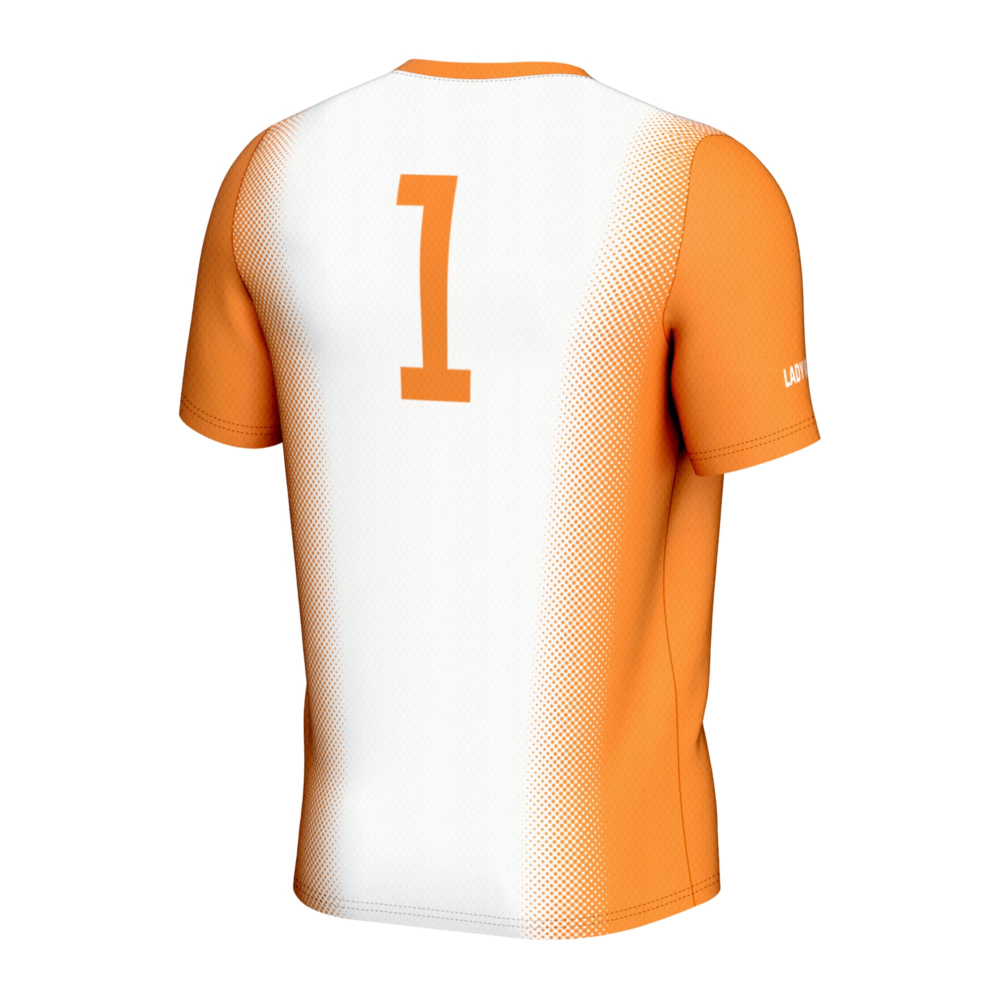 #1 Tennessee Volunteers Unisex Lightweight Women's Soccer Jersey White - back view