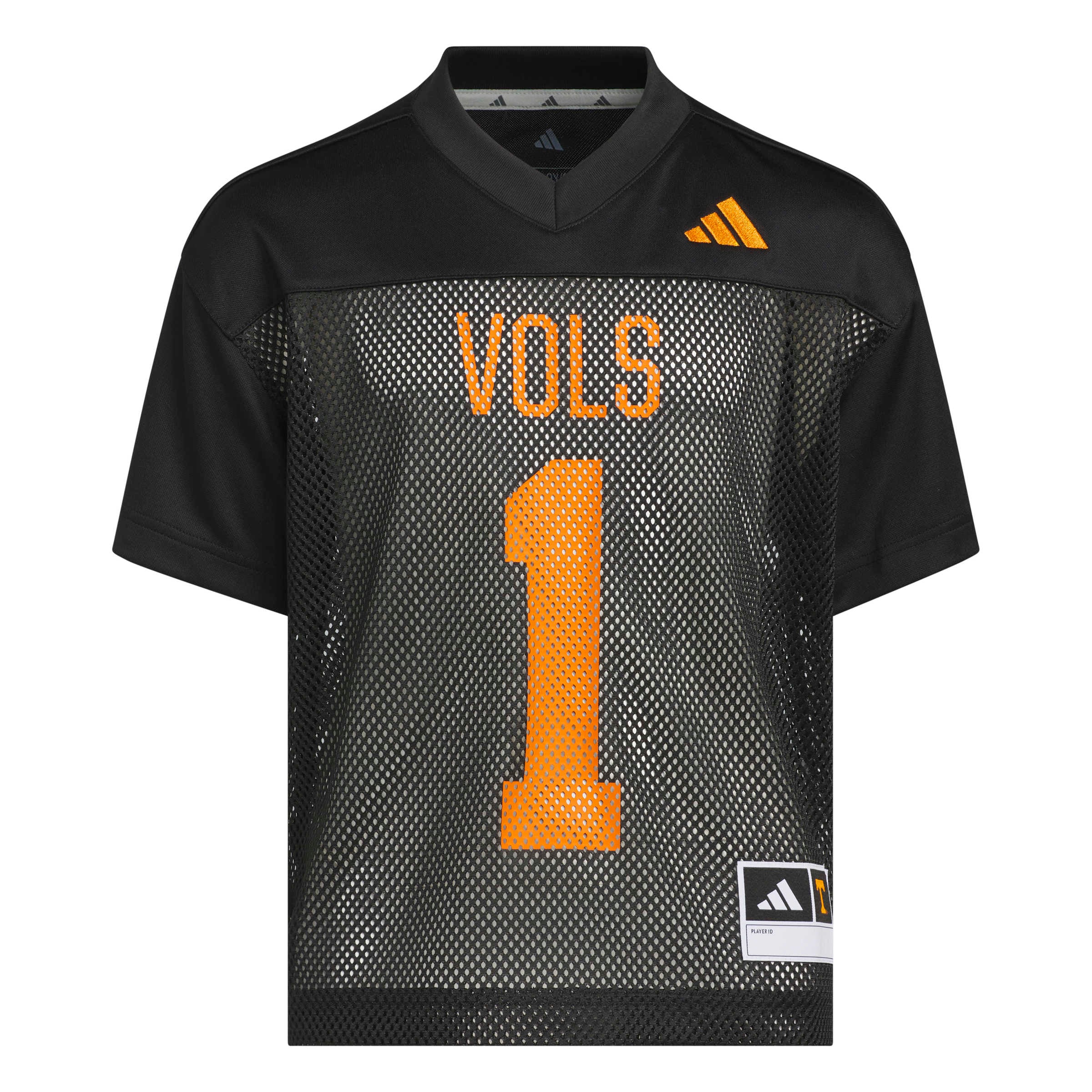 Tennessee Volunteers Youth Tailgate Jersey Black - front view