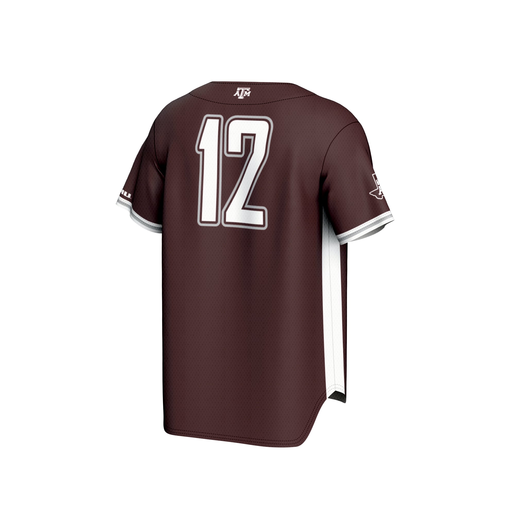 Texas A&M Aggies Adult Lightweight Baseball Jersey Maroon - back view
