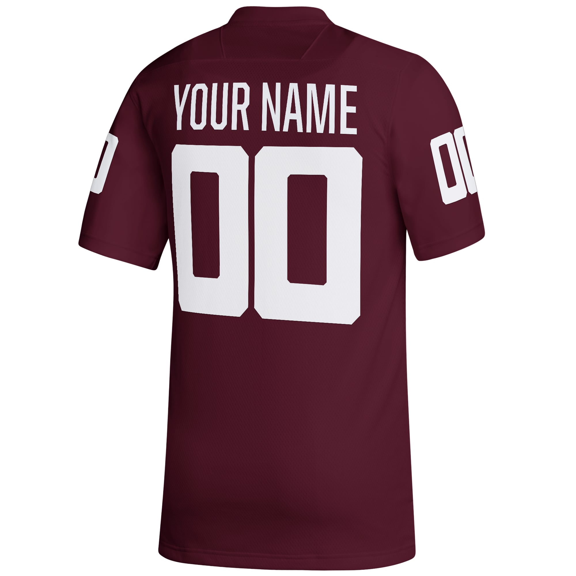 Texas A&M Aggies Custom Football Jersey Maroon - back view