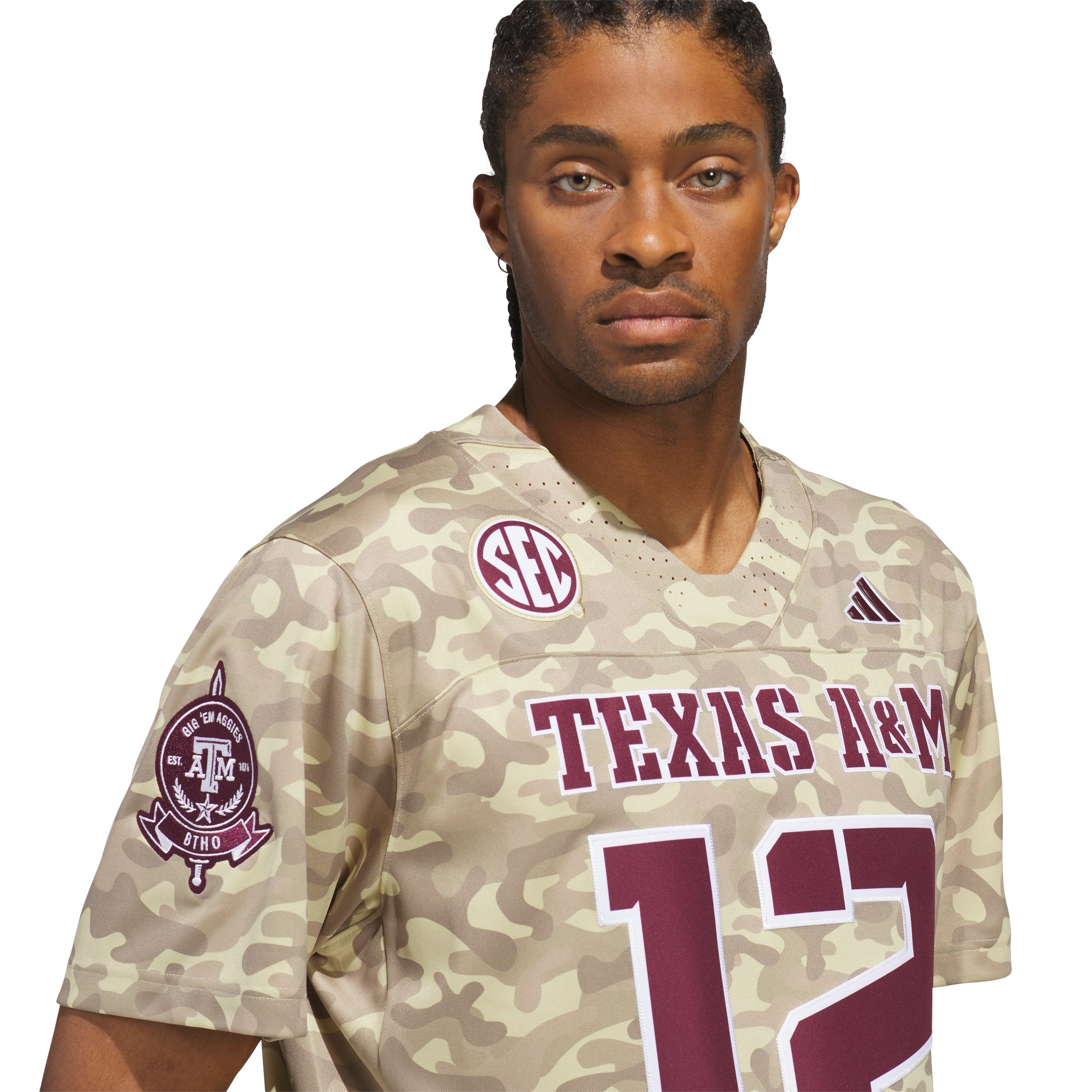 #12 Texas A&M Aggies Honor & Support Strategy Jersey Beige - detail view 1
