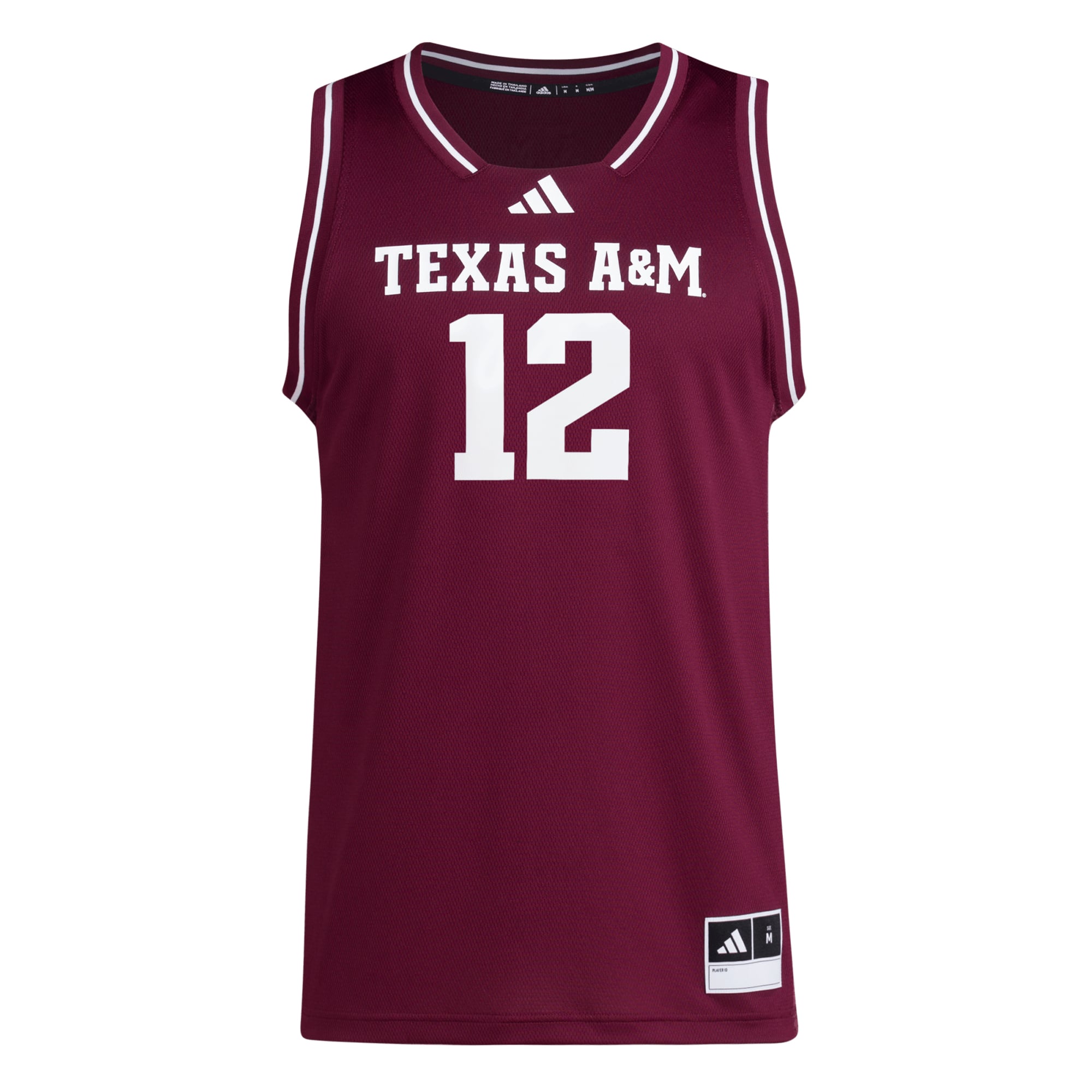 #12 Texas A&M Aggies Jersey Maroon - front view