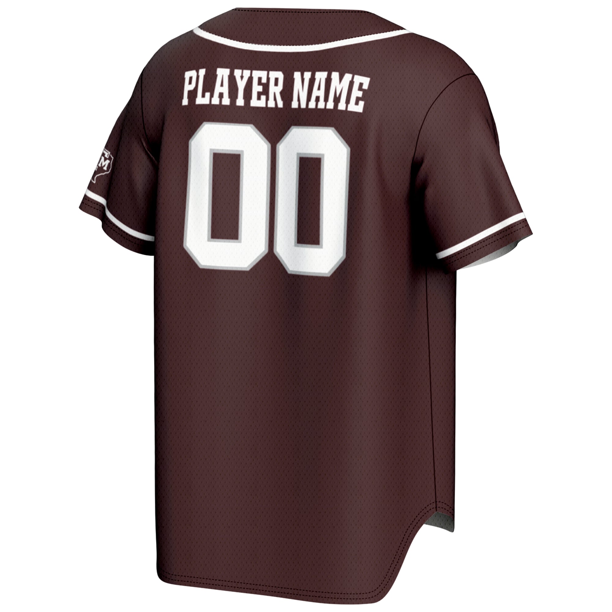 Texas A&M Aggies Lightweight Baseball Jersey Maroon - back view